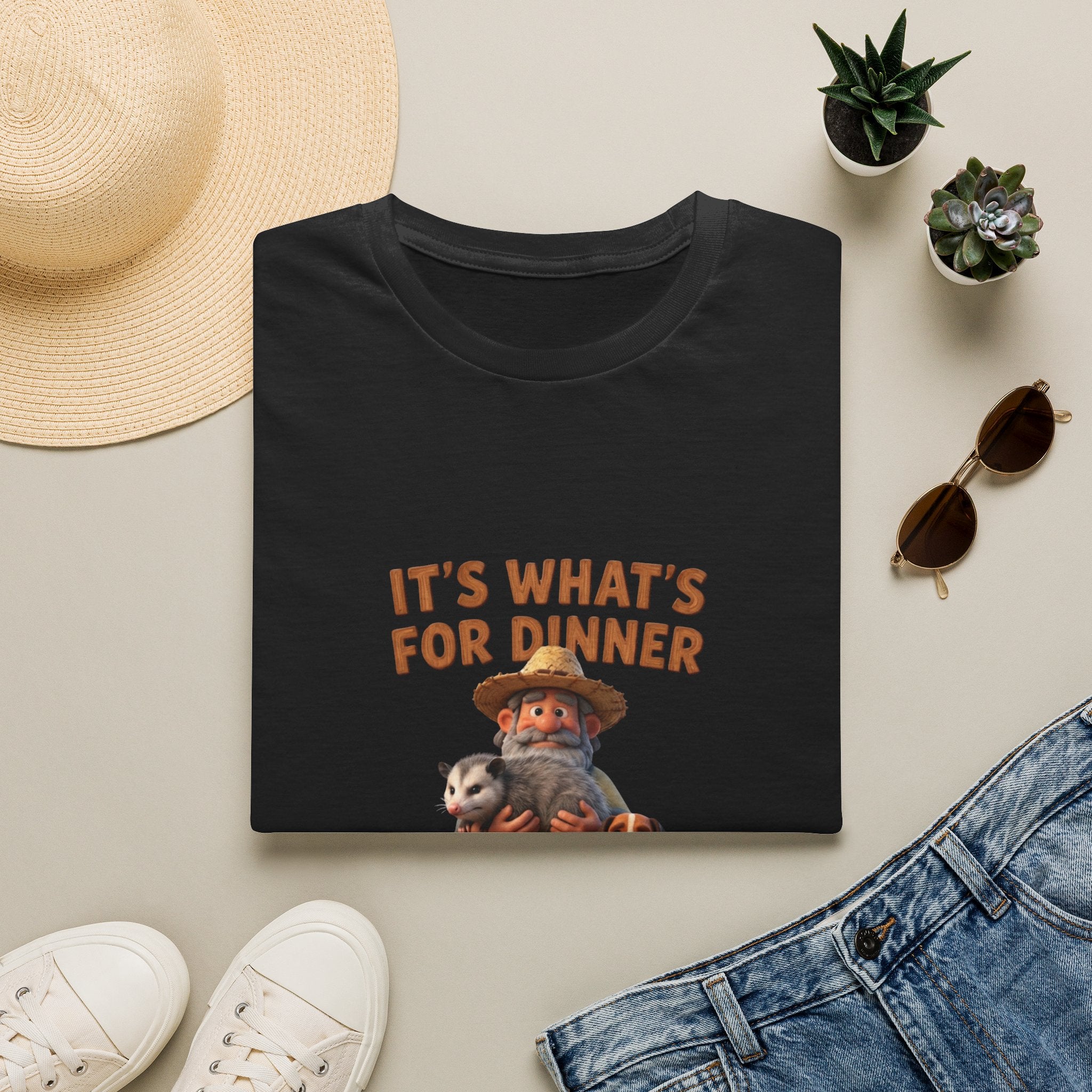 T-Shirt — 'It's What's For Dinner, Hill Folk' Rustic Hunter Graphic Tee