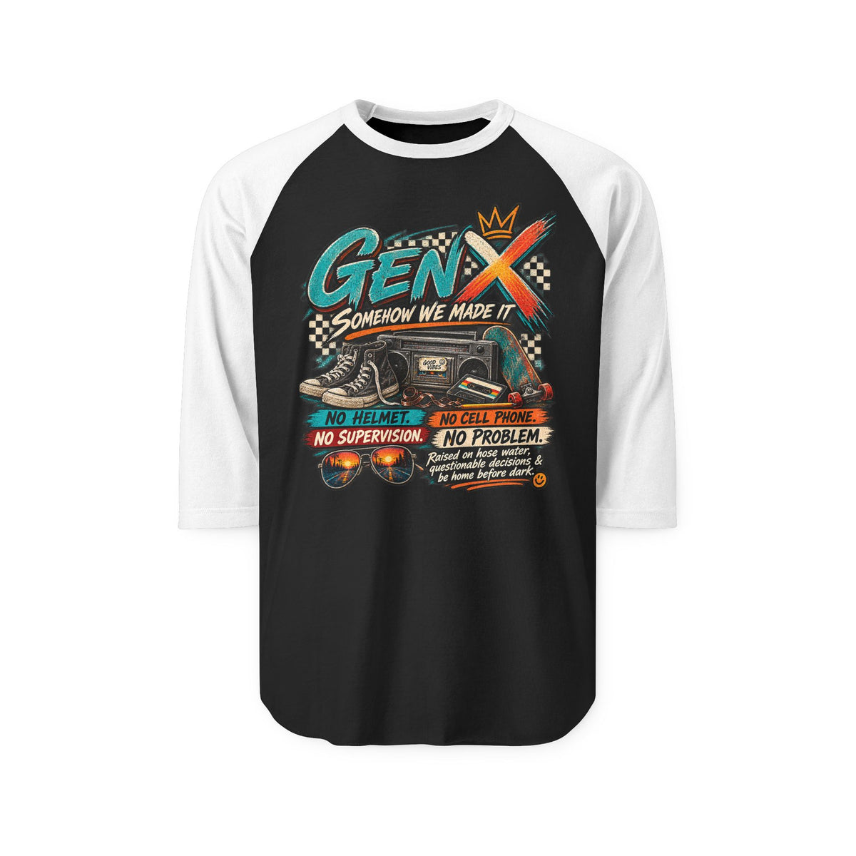 Gen X Raglan Shirt — "Gen X Somehow