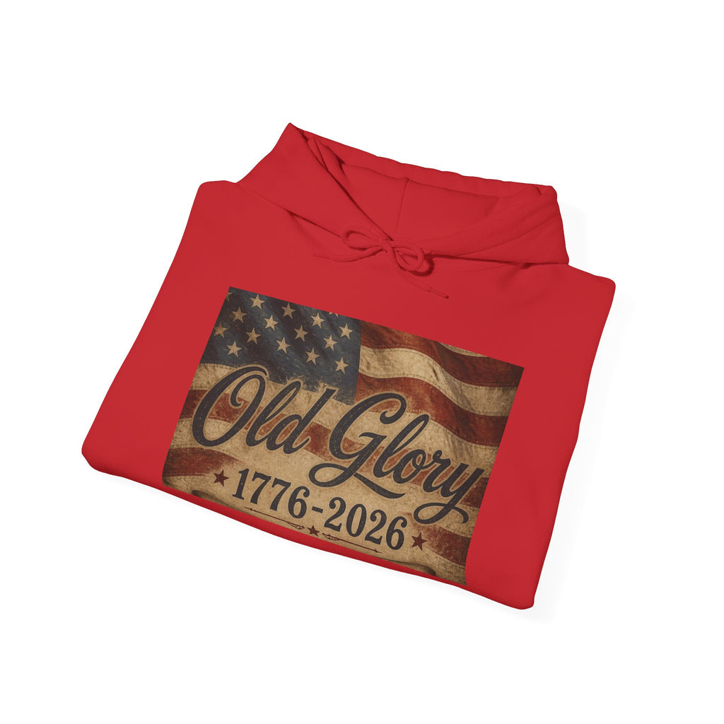 Patriotic Old Glory 1776-2026 Hoodie — American Flag Sweatshirt