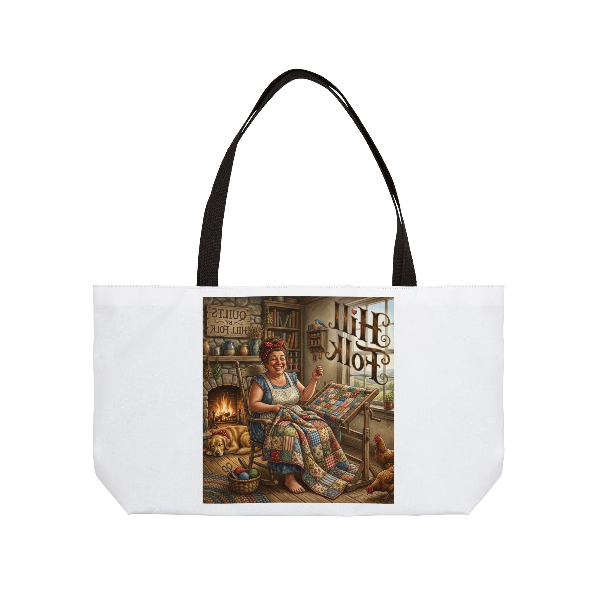 Hill Folk Quilting Woman Weekender Tote Bag