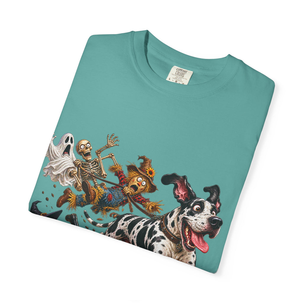Halloween Great Dane T-Shirt — Cute Dog in Pumpkin Costume Graphic Tee