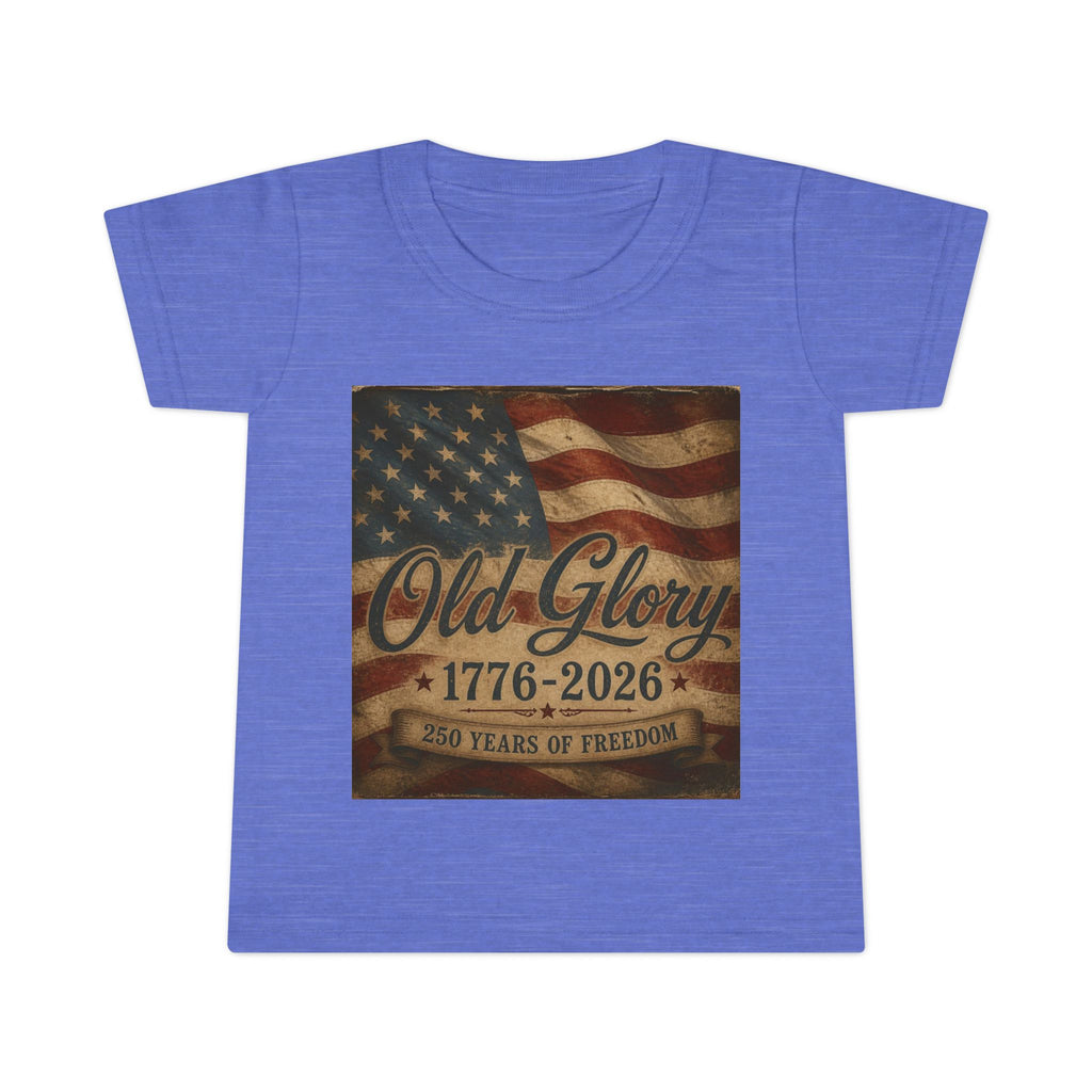 Toddler T-Shirt - "Old Glory 1776-2026"  Patriotic Flag Tee