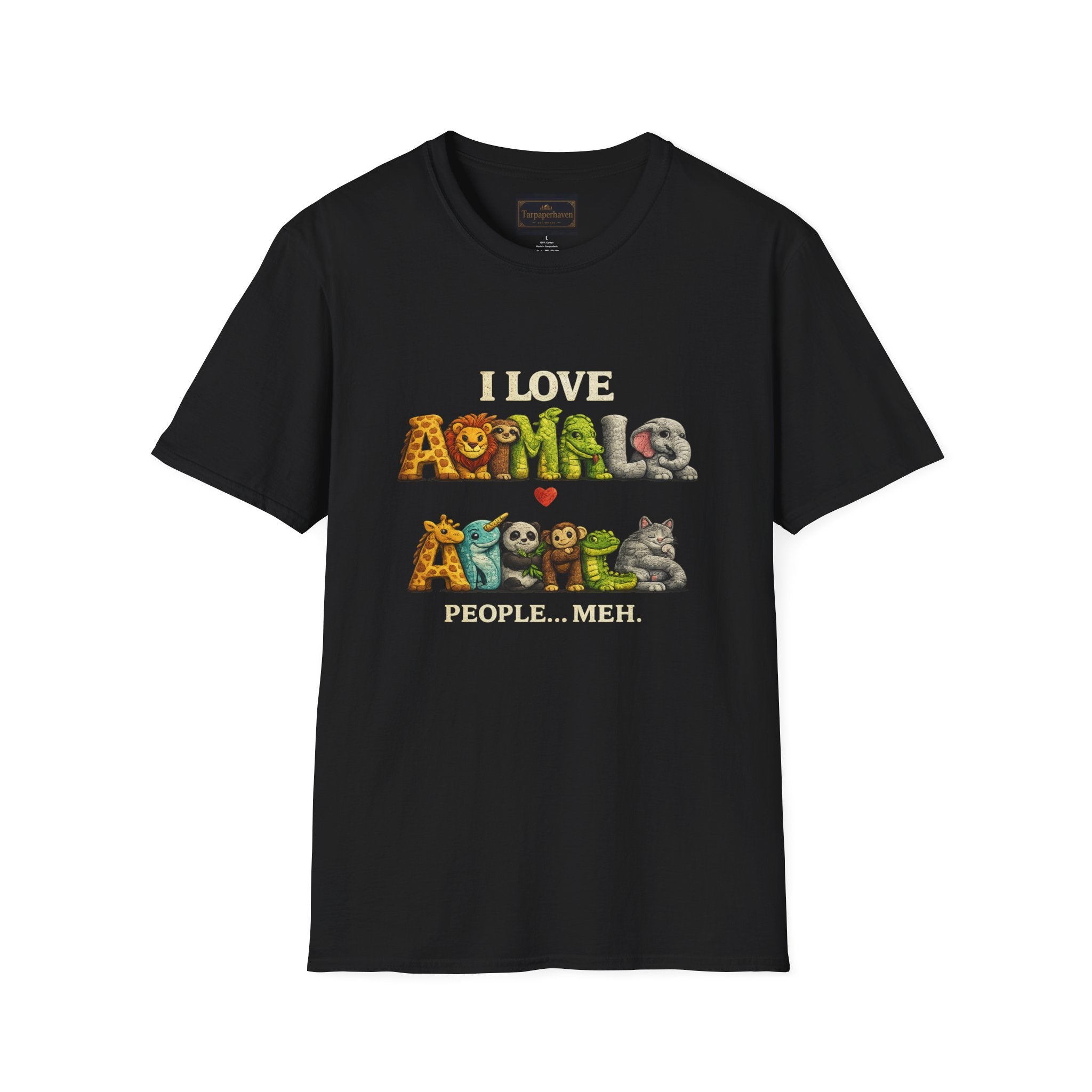 "I Love Animals" Cute Wildlife Graphic Tee