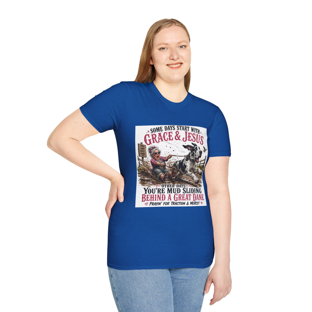 Christian Great Dane Mud-Slinging Graphic Tee