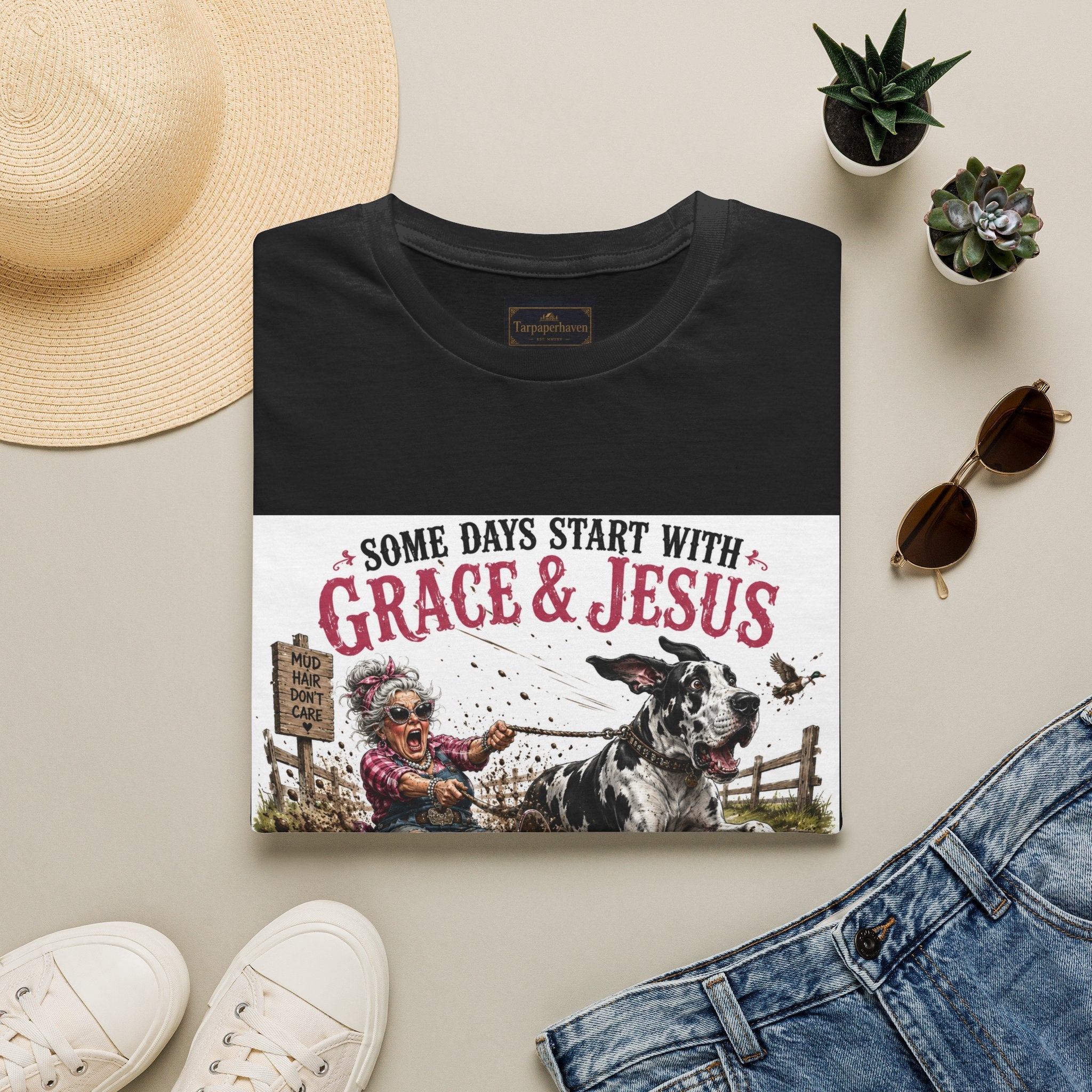 Christian Great Dane Mud-Slinging Graphic Tee