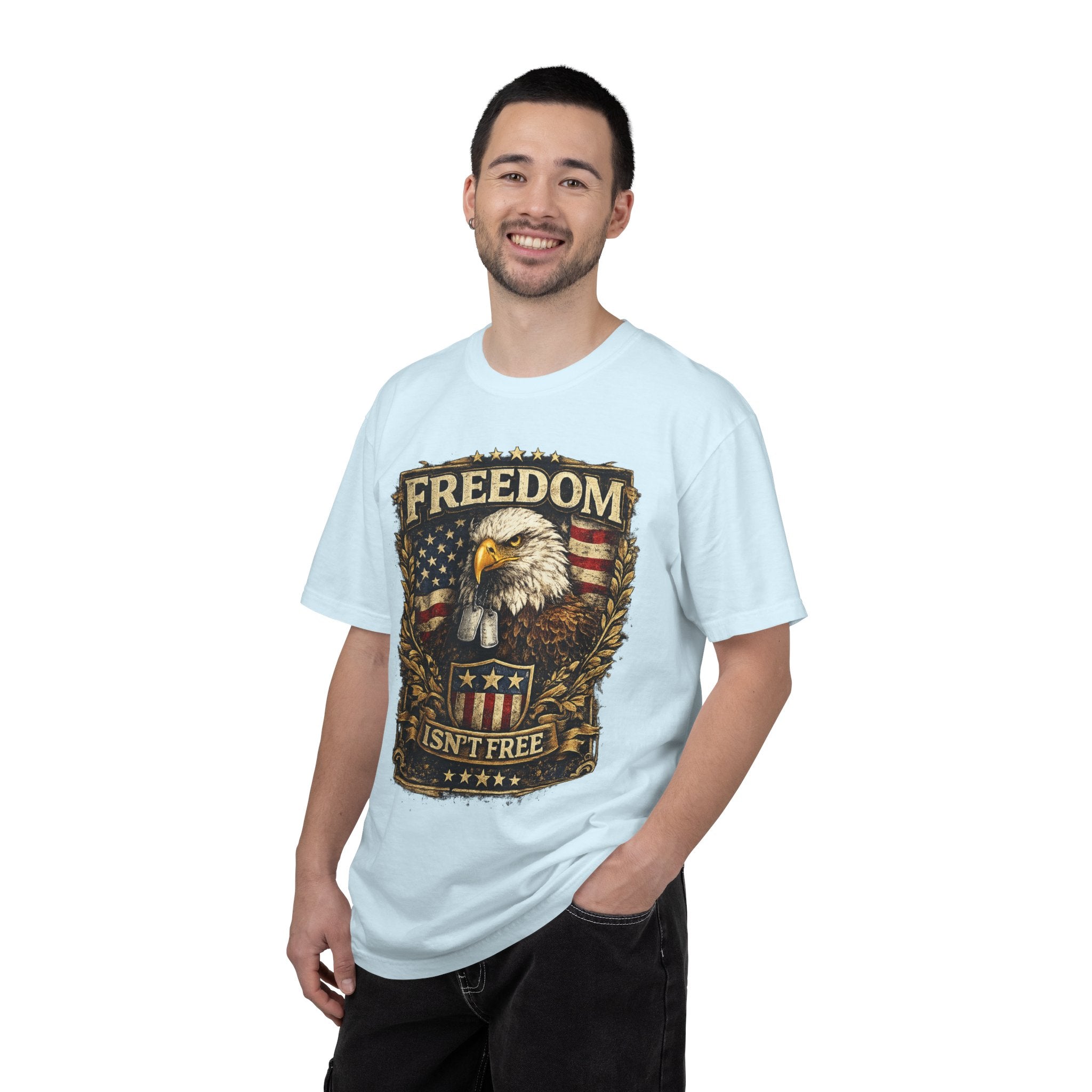 Freedom Isn't Free Eagle T-Shirt — Patriotic American Flag Tee