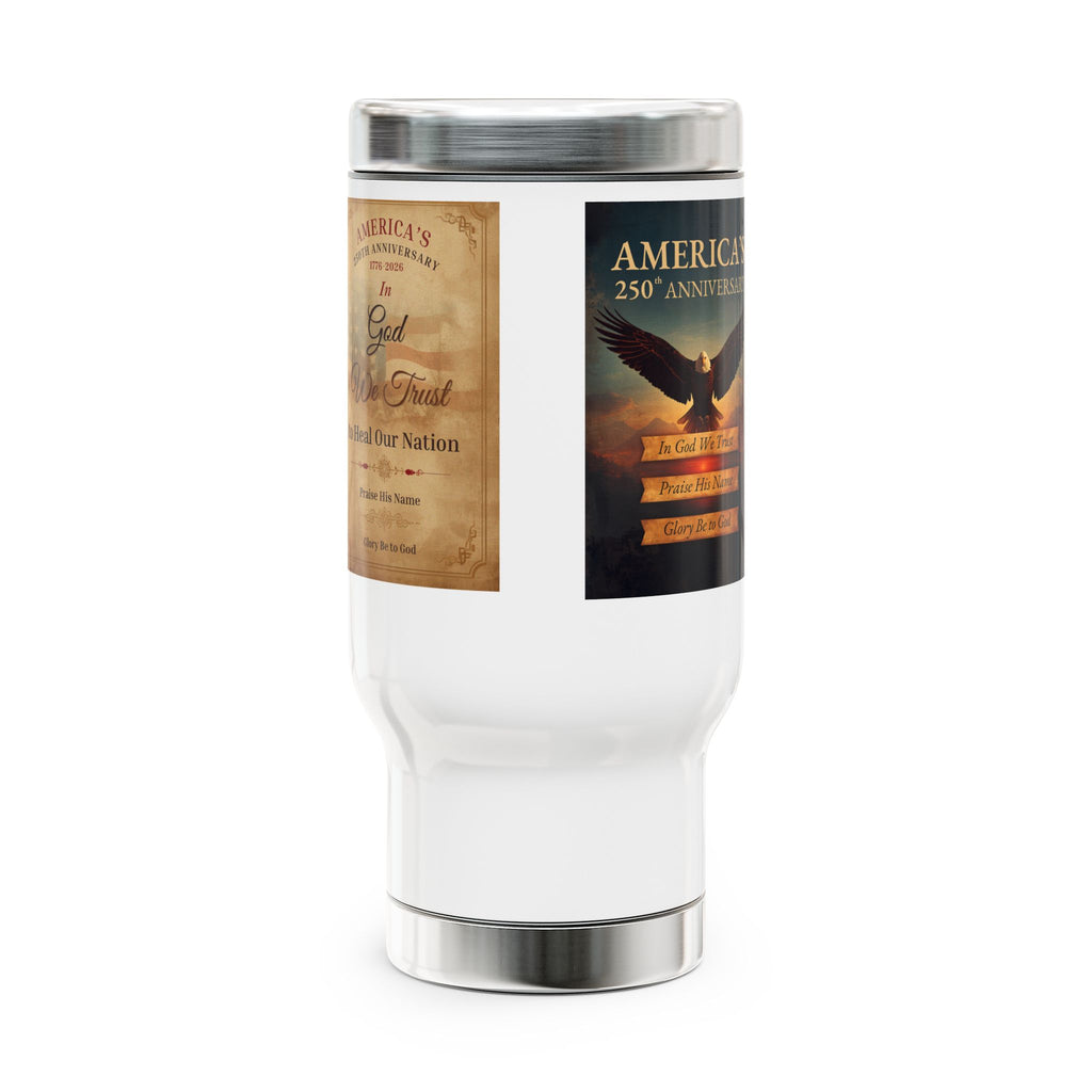Patriotic Prayer Travel Mug – “In God We Trust” 14oz Stainless Steel