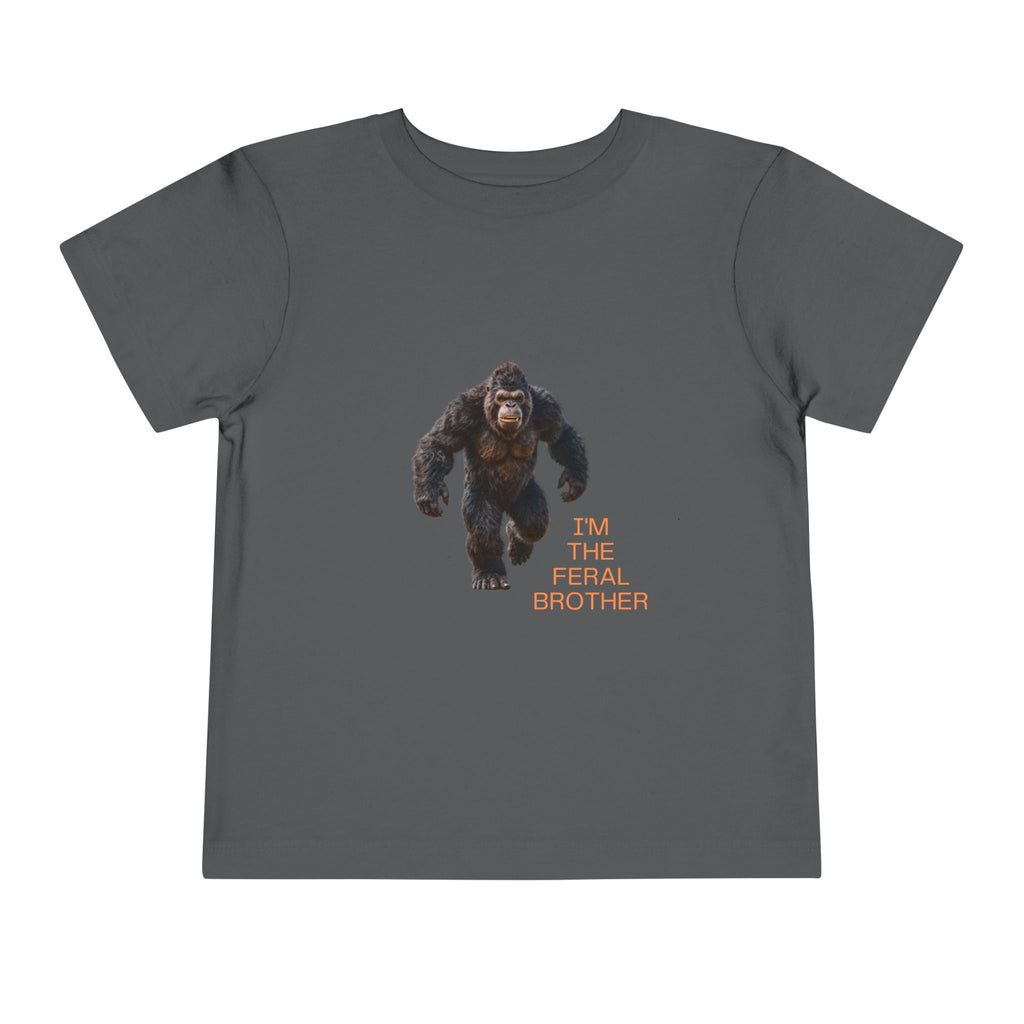 Toddler Tee — "I’m the Feral Brother" Sasquatch Graphic
