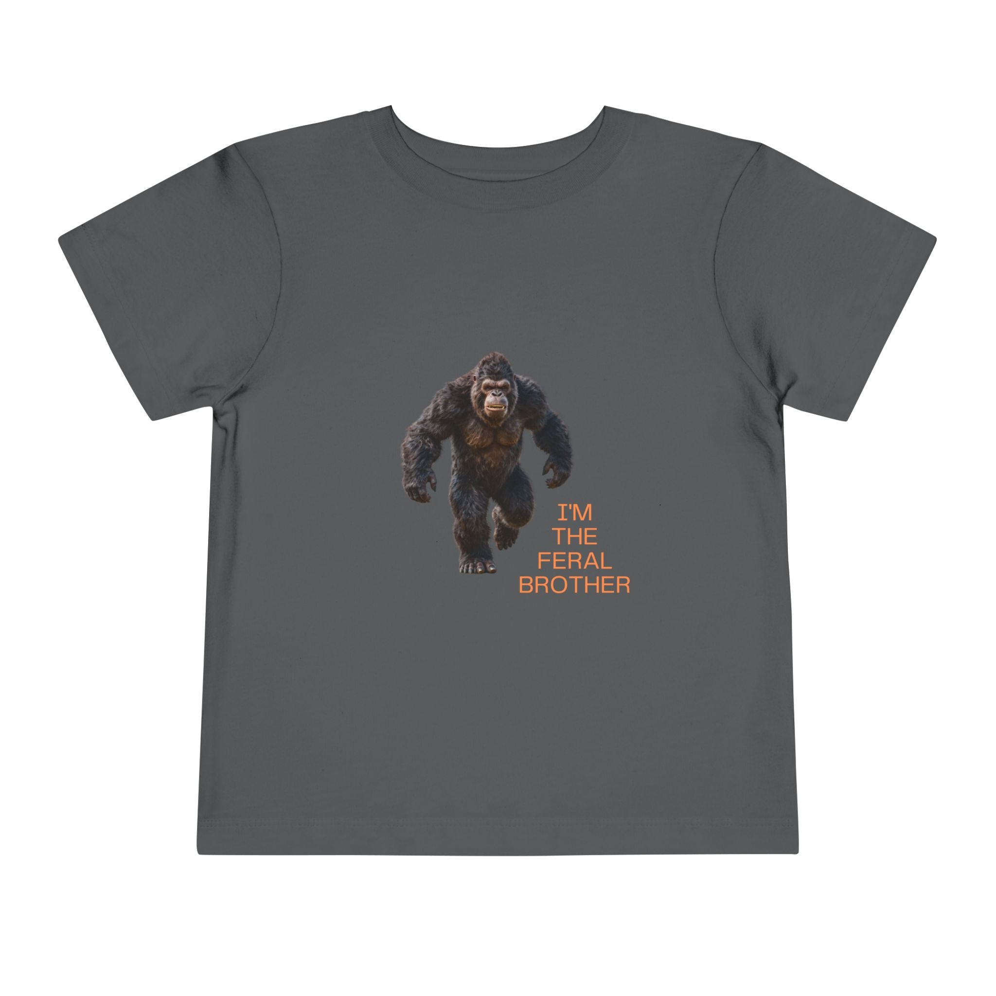 Toddler Tee — "I’m the Feral Brother" Sasquatch Graphic