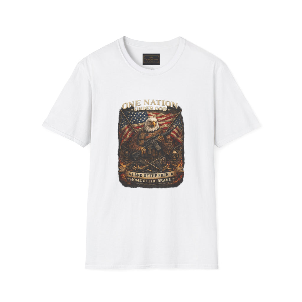 One Nation Under God Eagle T-Shirt — American Flag Patriotic Graphic Tee