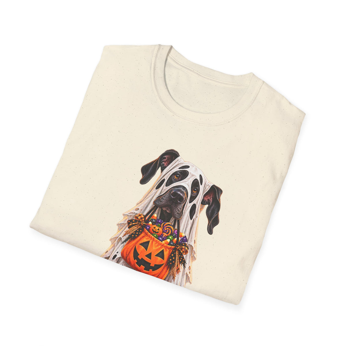 Halloween Dalmatian T-Shirt — Cute Dog with Jack-O’-Lantern Costume