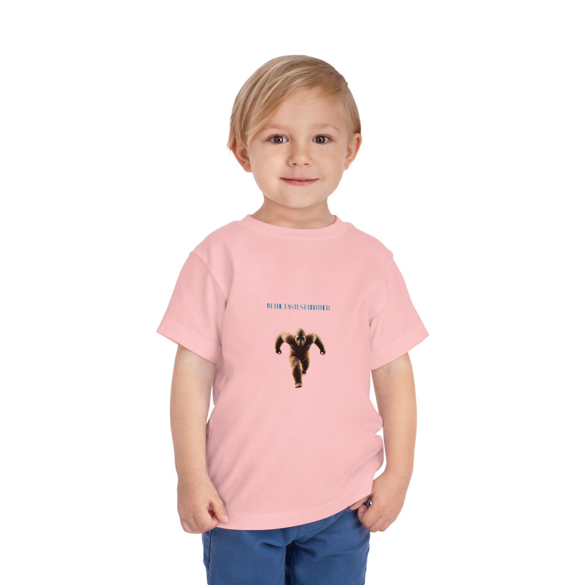 Toddler Tee with Running Sasquatch Print — Kids Shirt