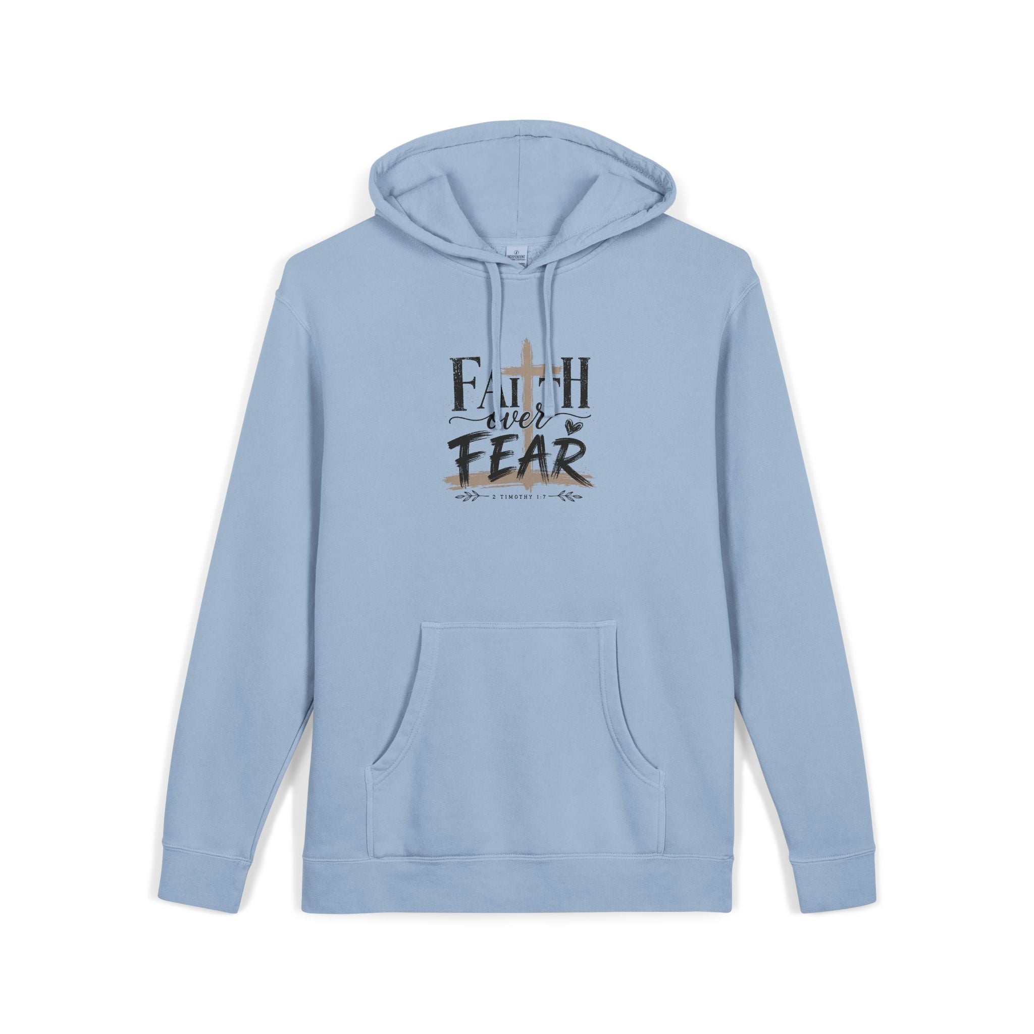 Faith Over Fear Hoodie — 'The Narrow Path Vintage Graphic Pigment-Dyed Hoodie