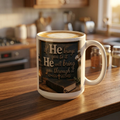 20oz Jumbo Mug — Rustic Faith Quote Coffee Cup (‘If He brings you to it"