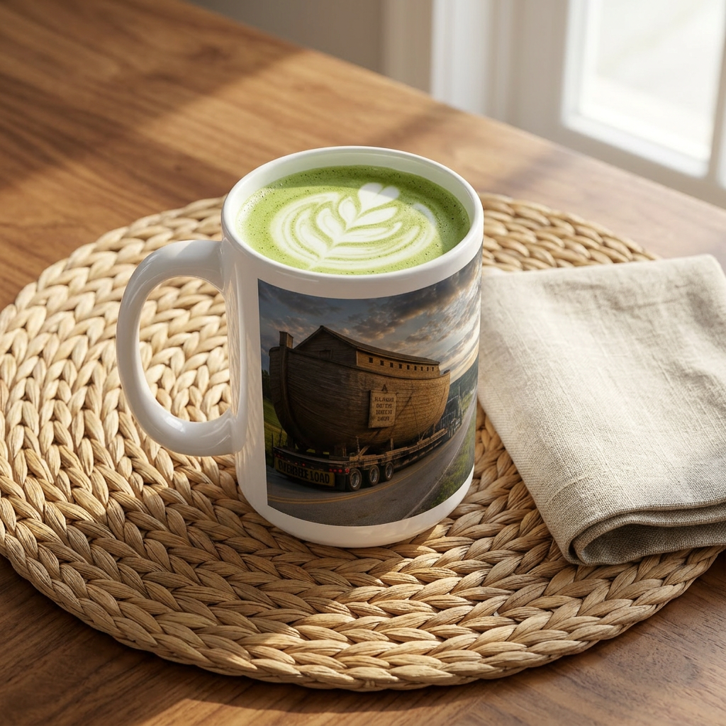 20oz Photo Mug — Semi hauling Ark  down RoadTravel Coffee Cup