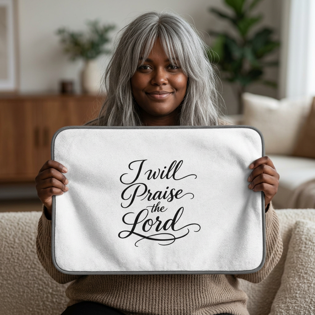 I Will Praise the Lord Dish Mat — Microfiber Kitchen Mat