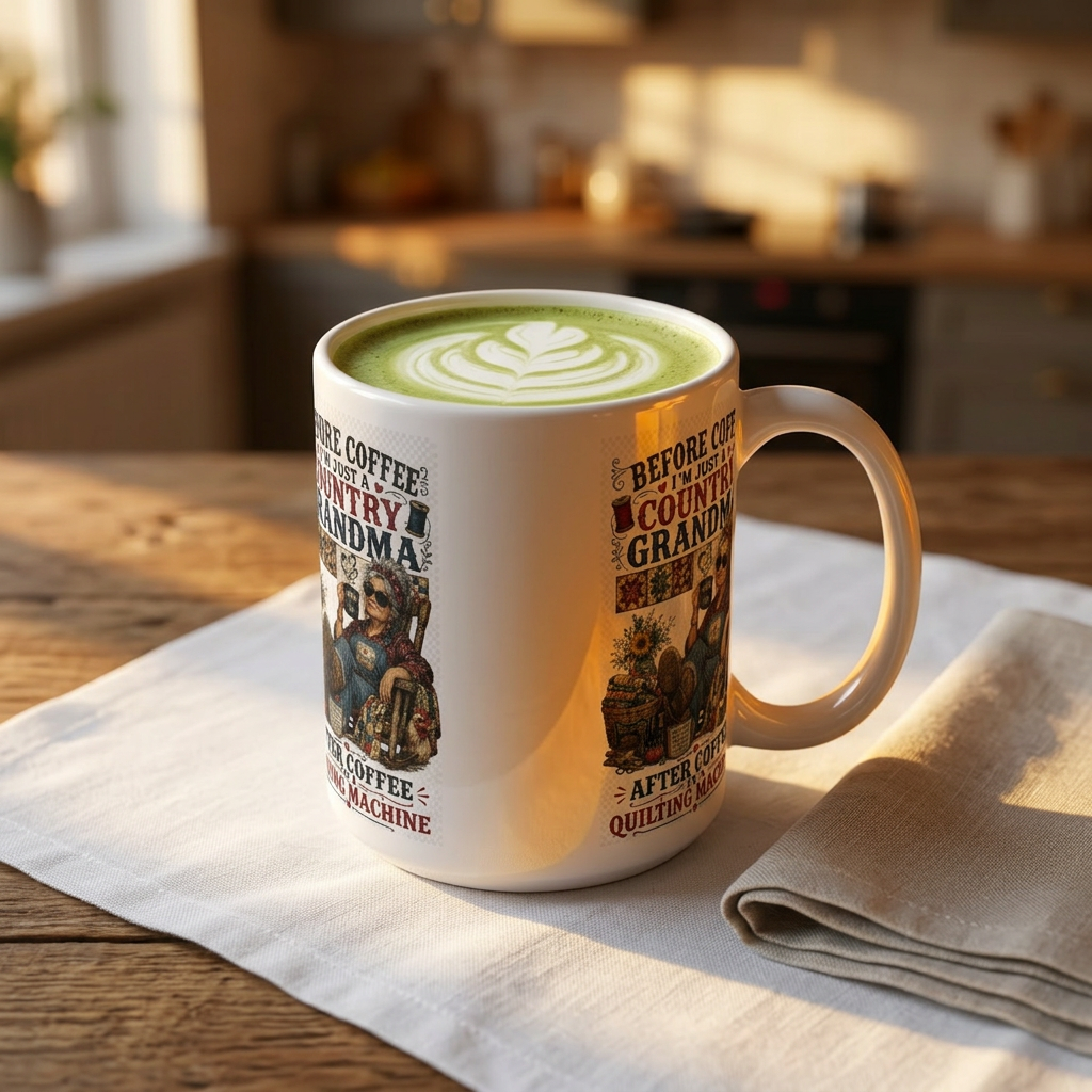 20oz Jumbo Mug — "After Coffee I'm a Quilting Machine"