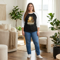 John 1:5 Lantern Graphic Raglan Shirt — "The Light Shines in the Darkness" Christian Baseball Tee