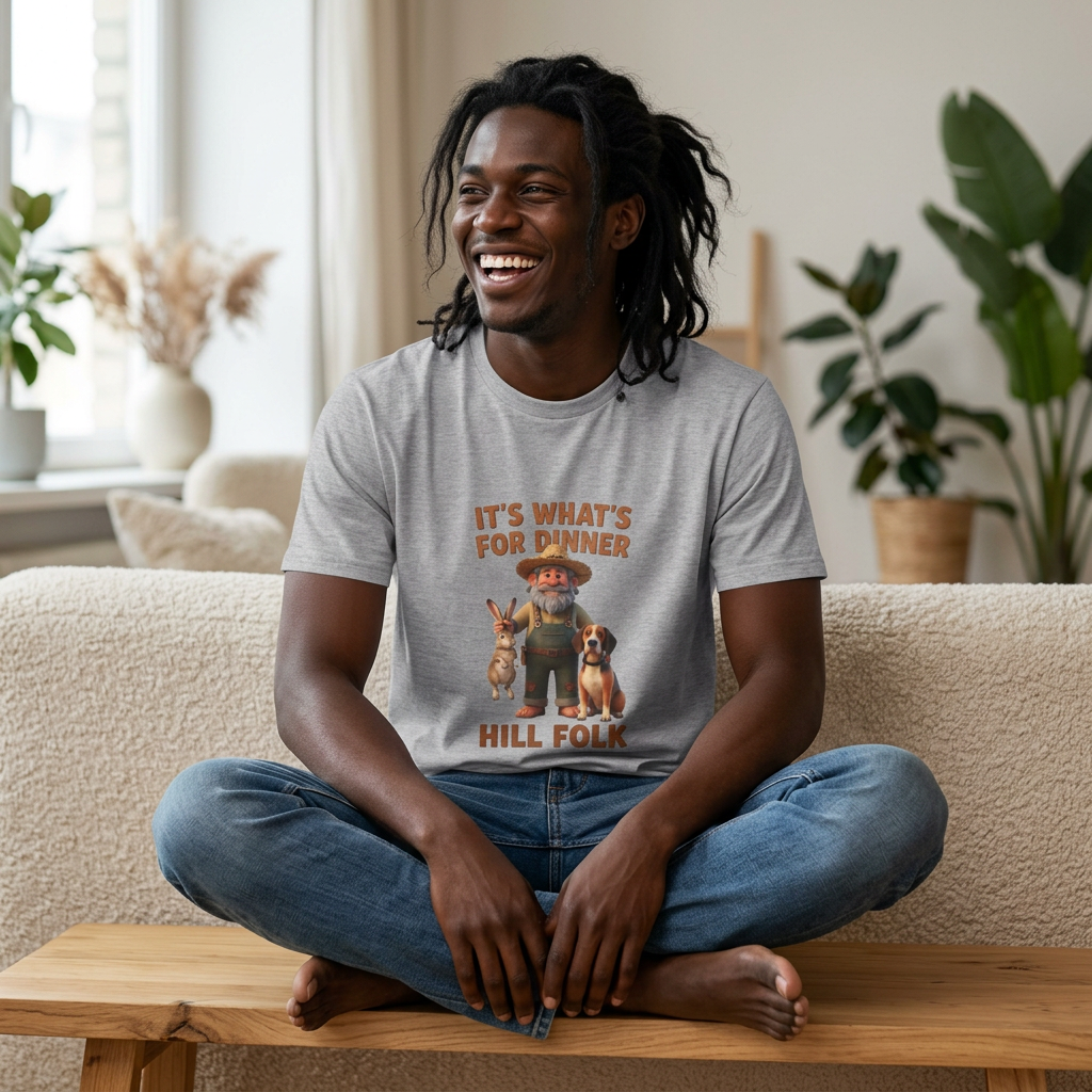 It's What's For Dinner Hill Folk T-Shirt — Funny Country Farmer Graphic Tee