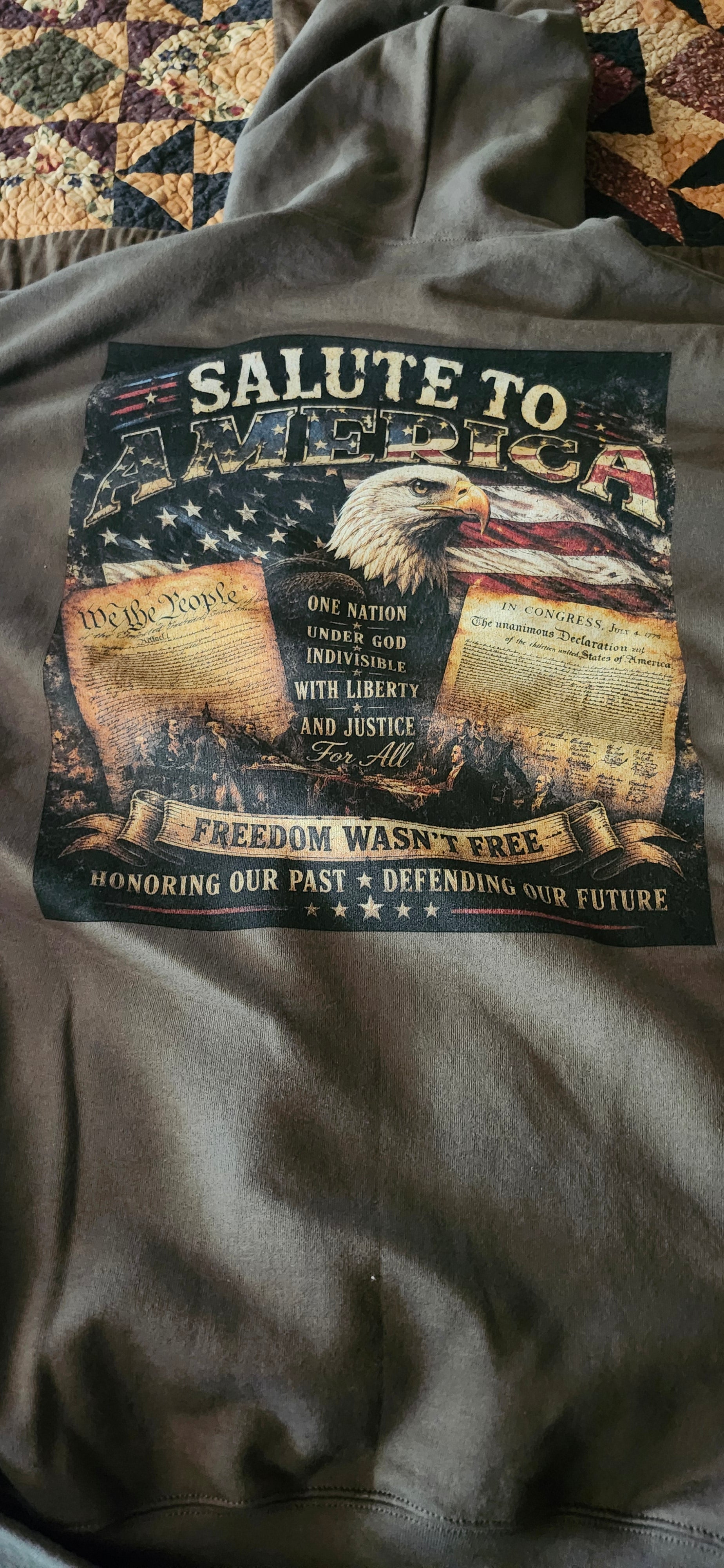 Tarpaperhaven Patriotic Hoodie — America 250th Graphic Sweatshirt
