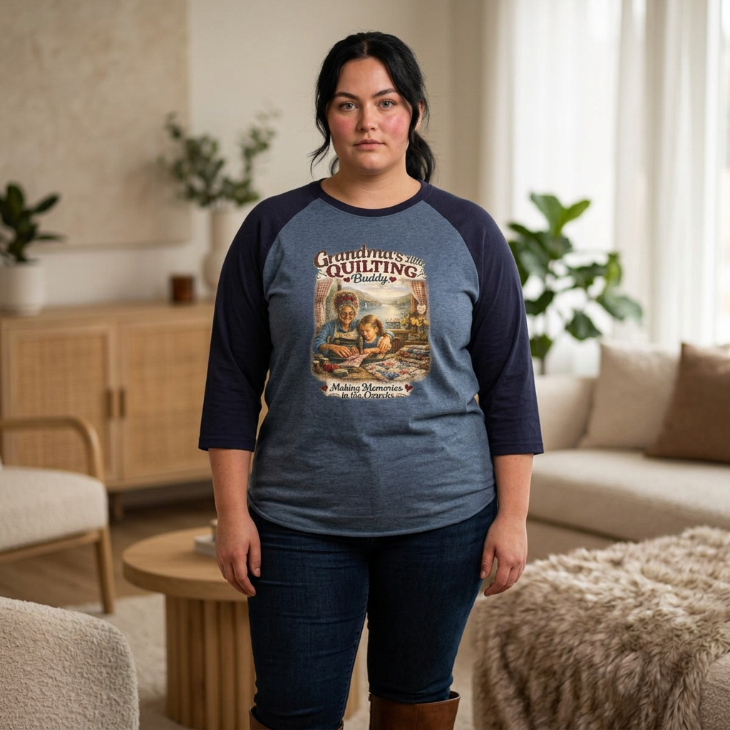 Quilting Grandma Raglan Shirt – "Grandma's Quilting is My Therapy" 3/4 Sleeve