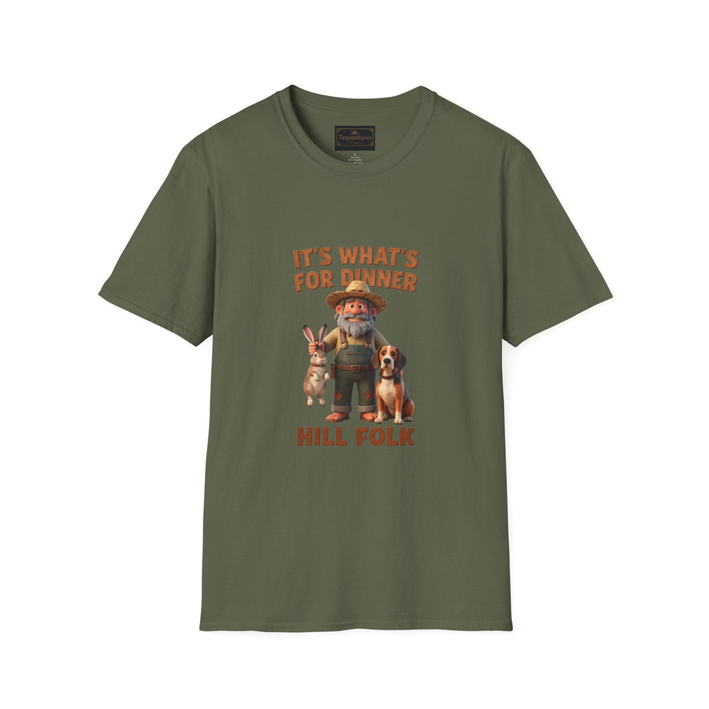It's What's For Dinner Hill Folk T-Shirt — Funny Country Farmer Graphic Tee