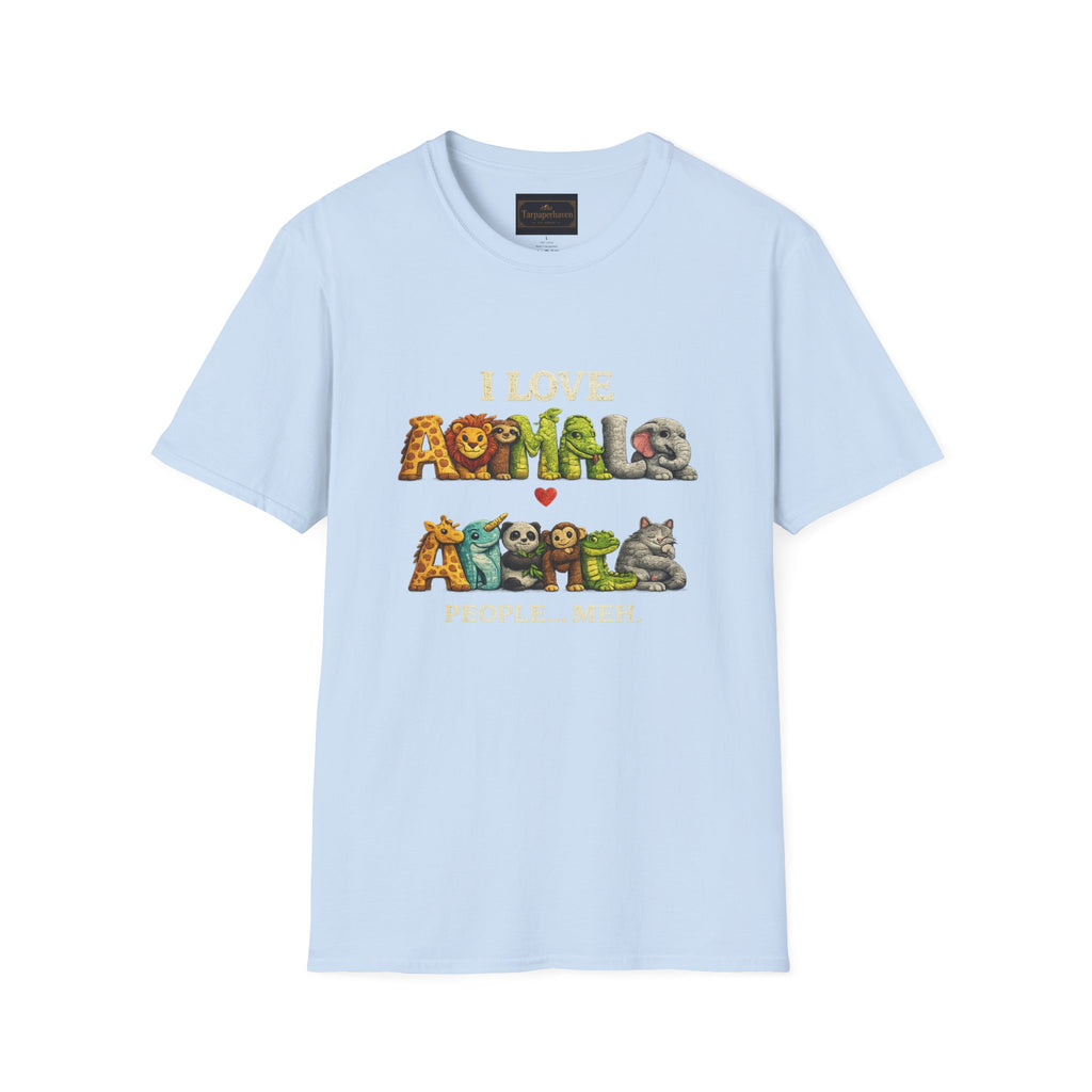 "I Love Animals" Cute Wildlife Graphic Tee