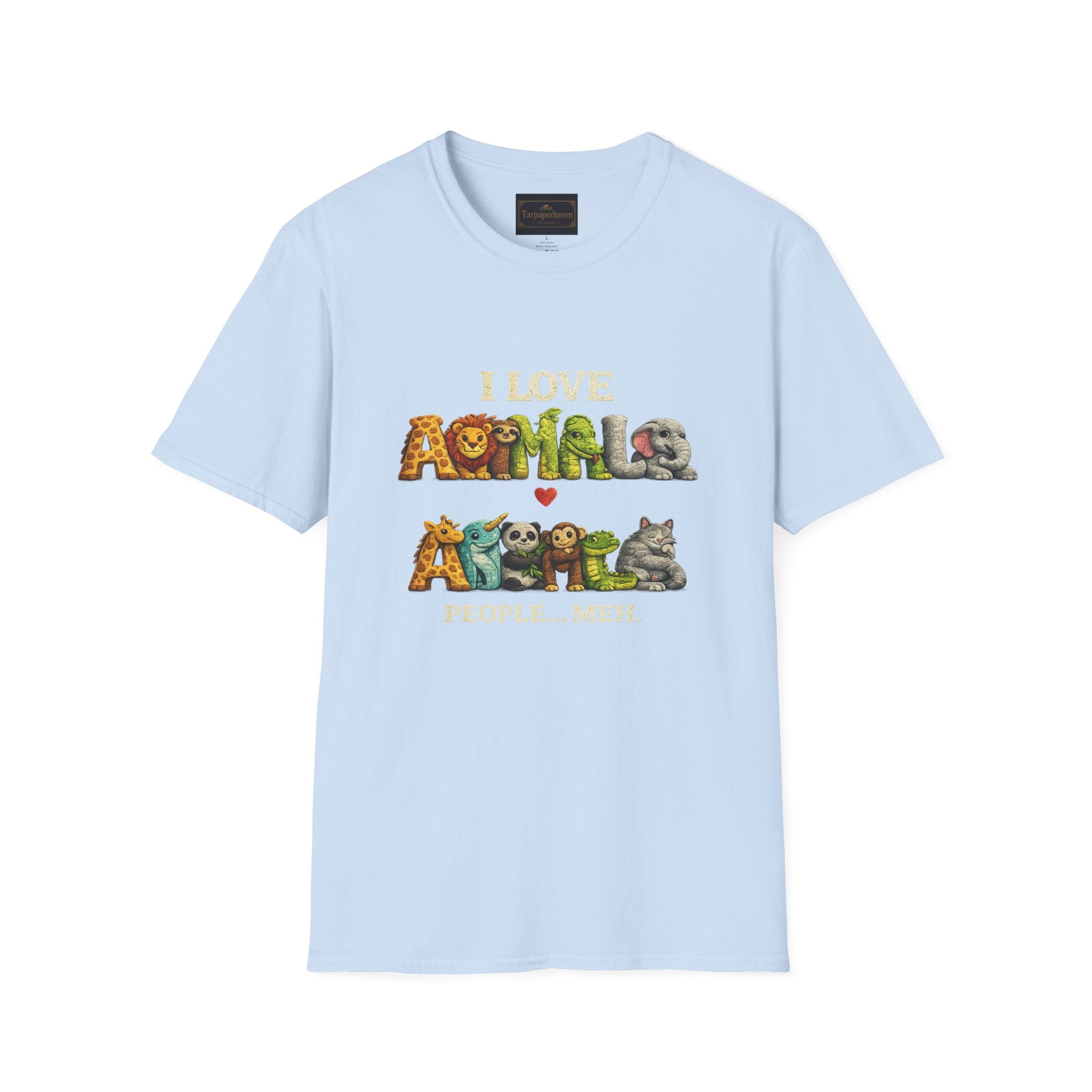 "I Love Animals" Cute Wildlife Graphic Tee