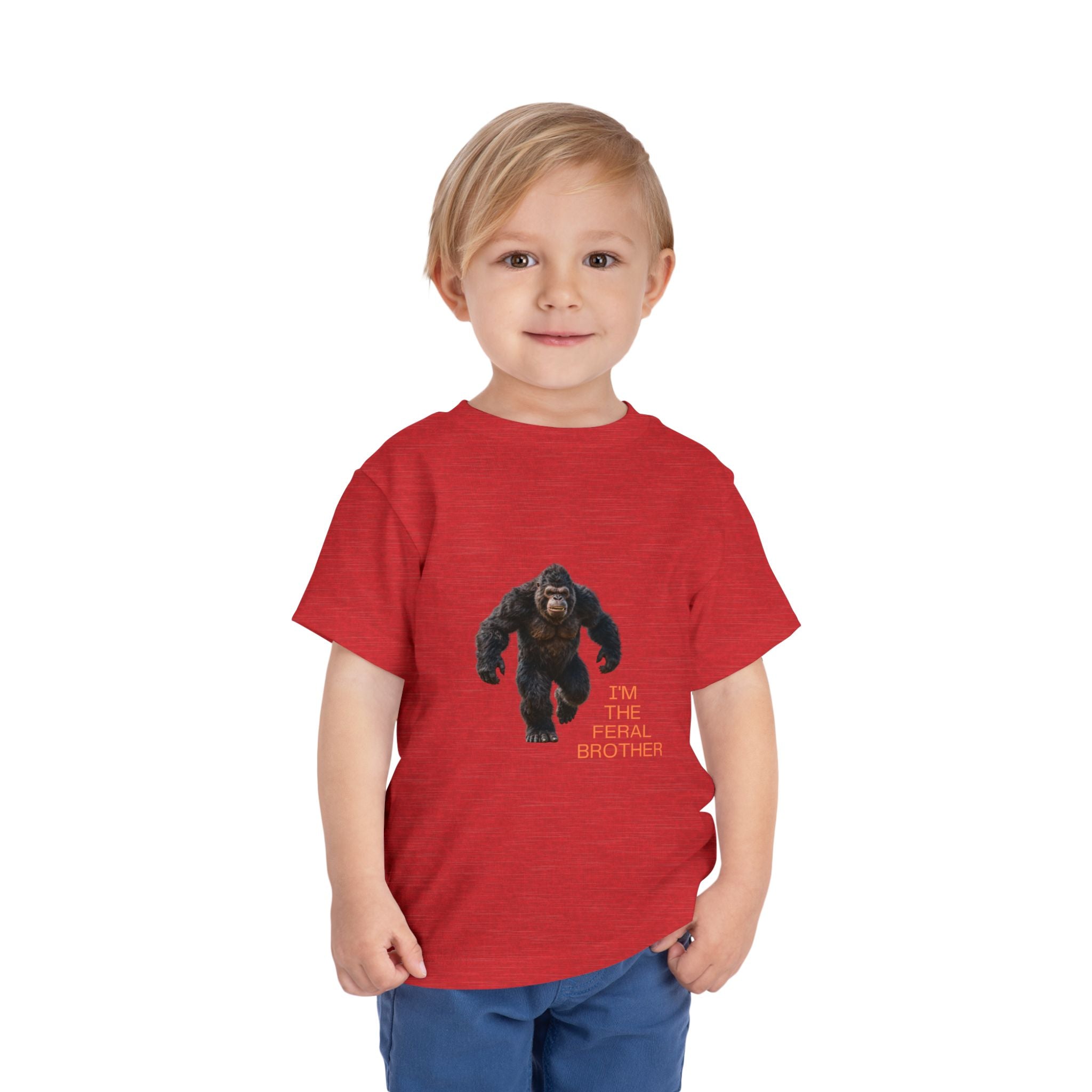 Toddler Tee — "I’m the Feral Brother" Sasquatch Graphic