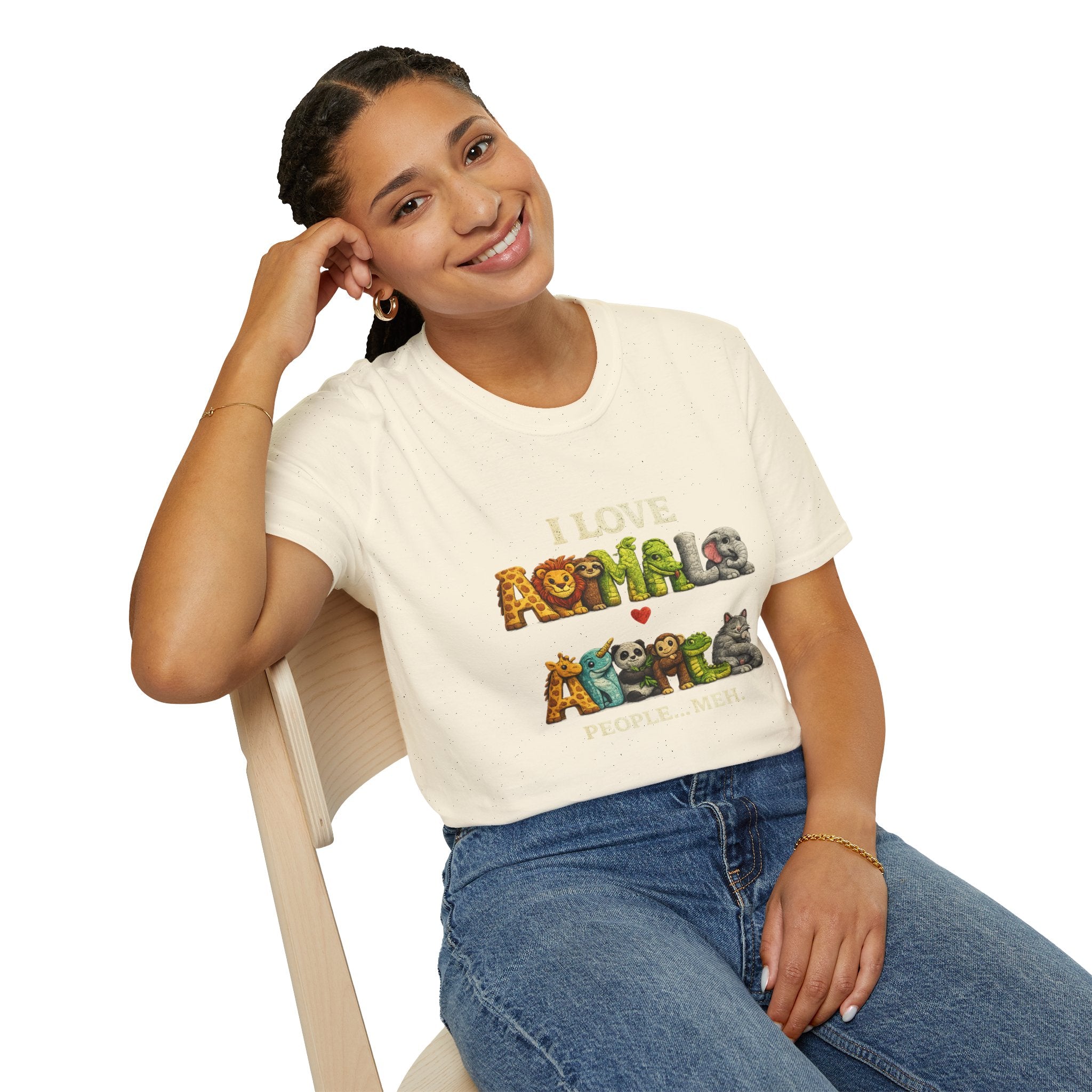 "I Love Animals" Cute Wildlife Graphic Tee