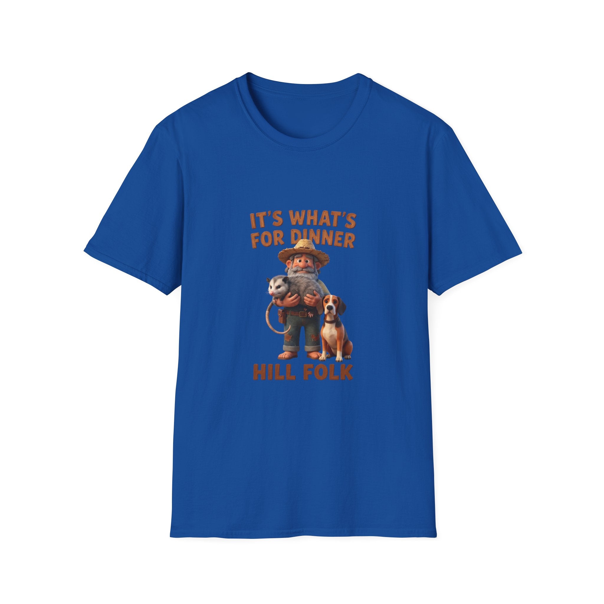 T-Shirt — 'It's What's For Dinner, Hill Folk' Rustic Hunter Graphic Tee