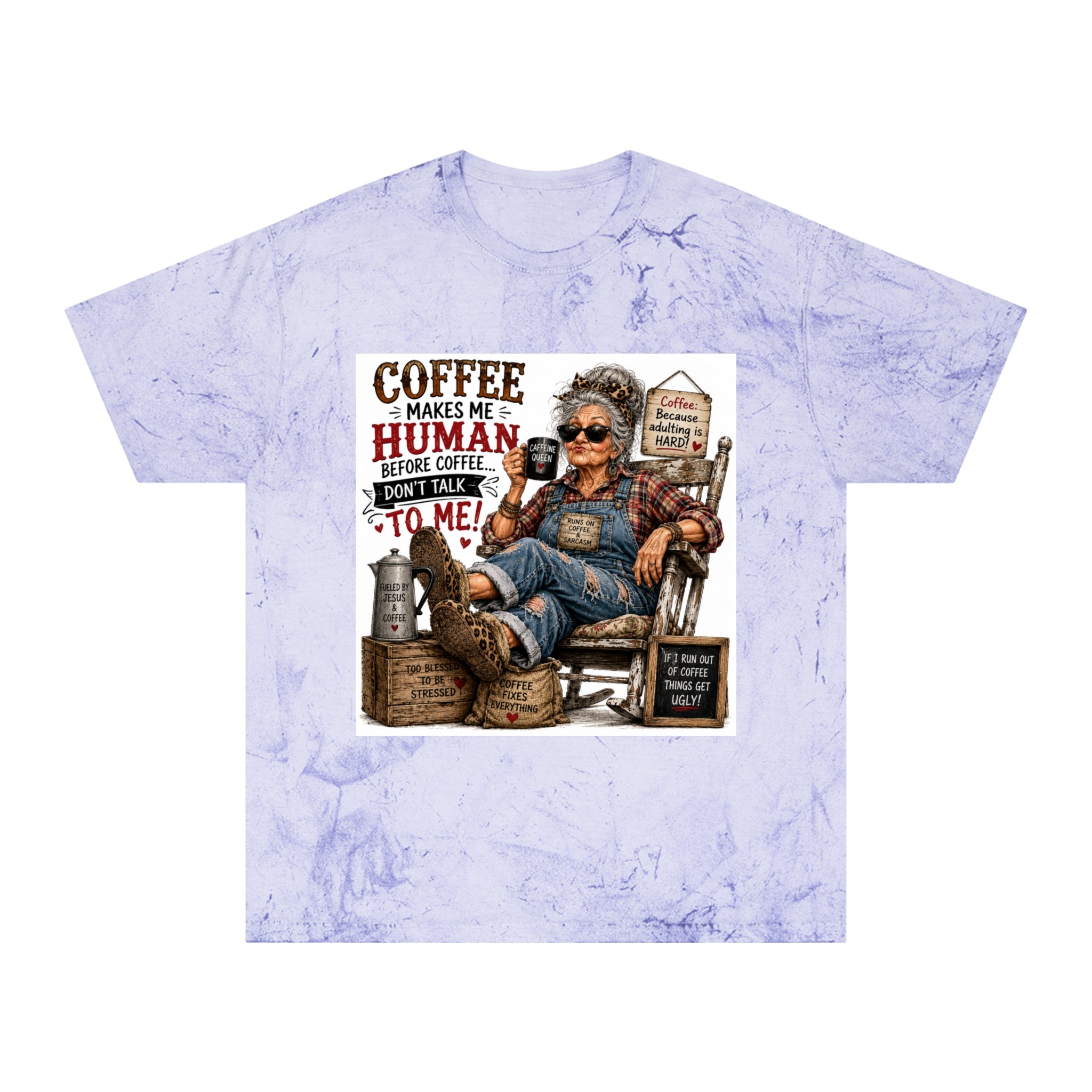 Funny Vintage Grandma Coffee Addict Tee