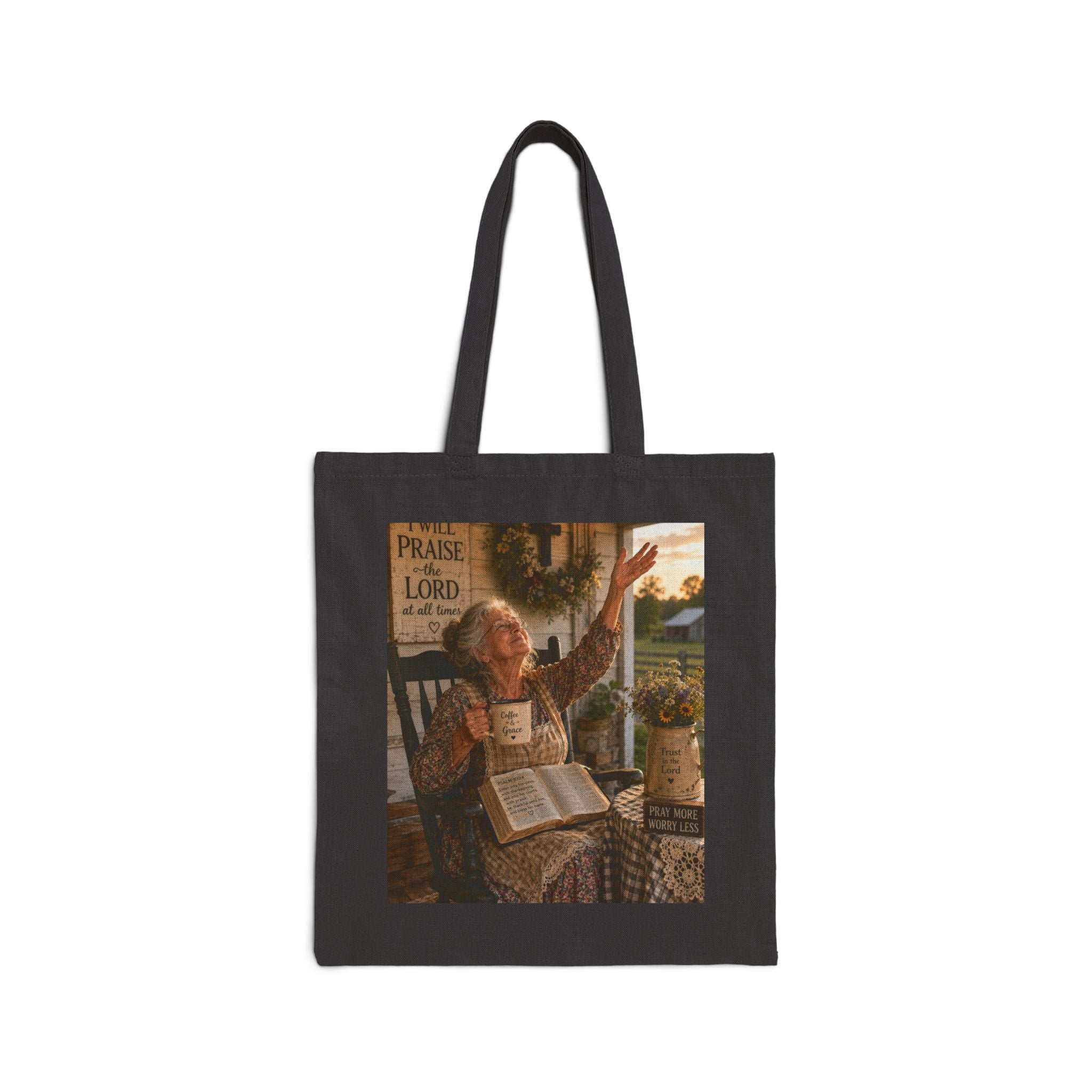 I Will Praise the Lord christian  Cotton Tote Bag