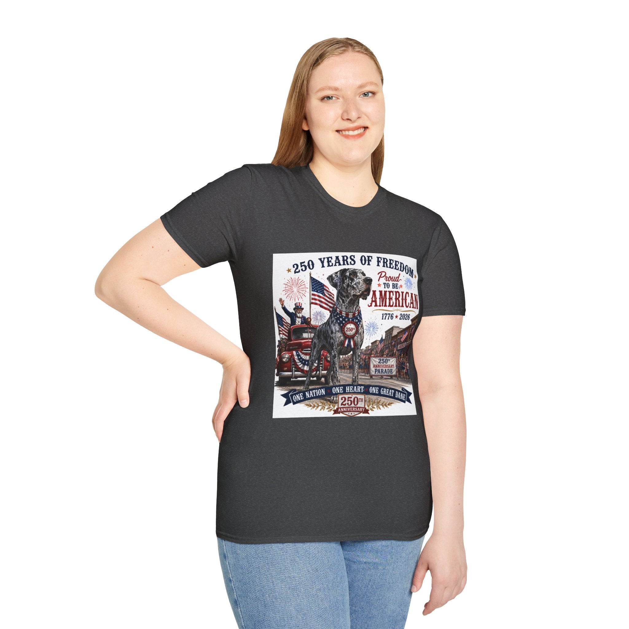 250th Great Dane T-Shirt — 1776–2026 Patriotic Tee