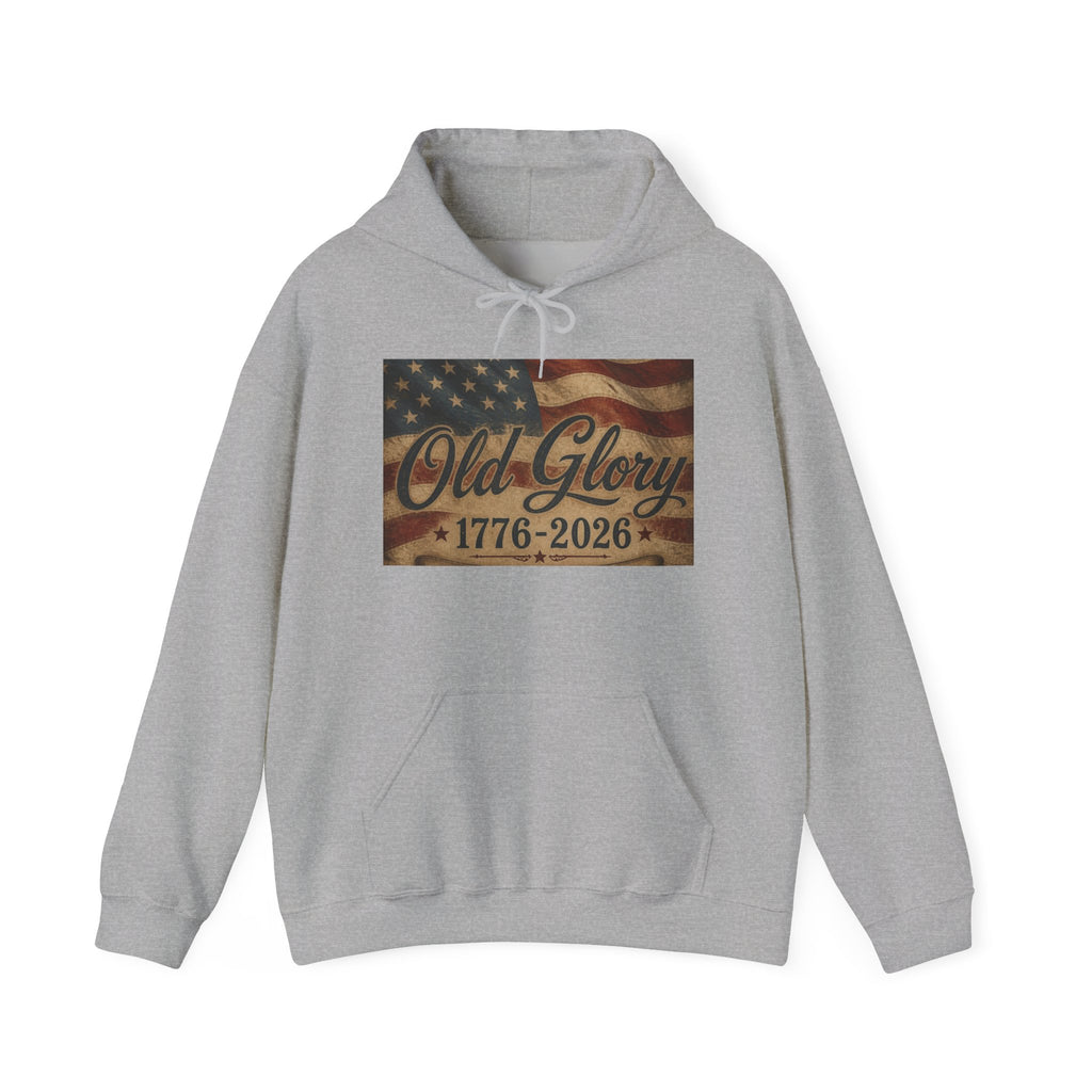 Patriotic Old Glory 1776-2026 Hoodie — American Flag Sweatshirt
