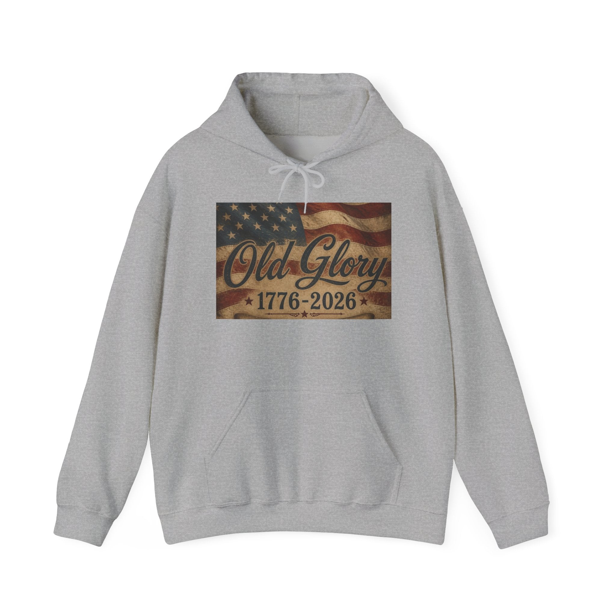 Patriotic Old Glory 1776-2026 Hoodie — American Flag Sweatshirt