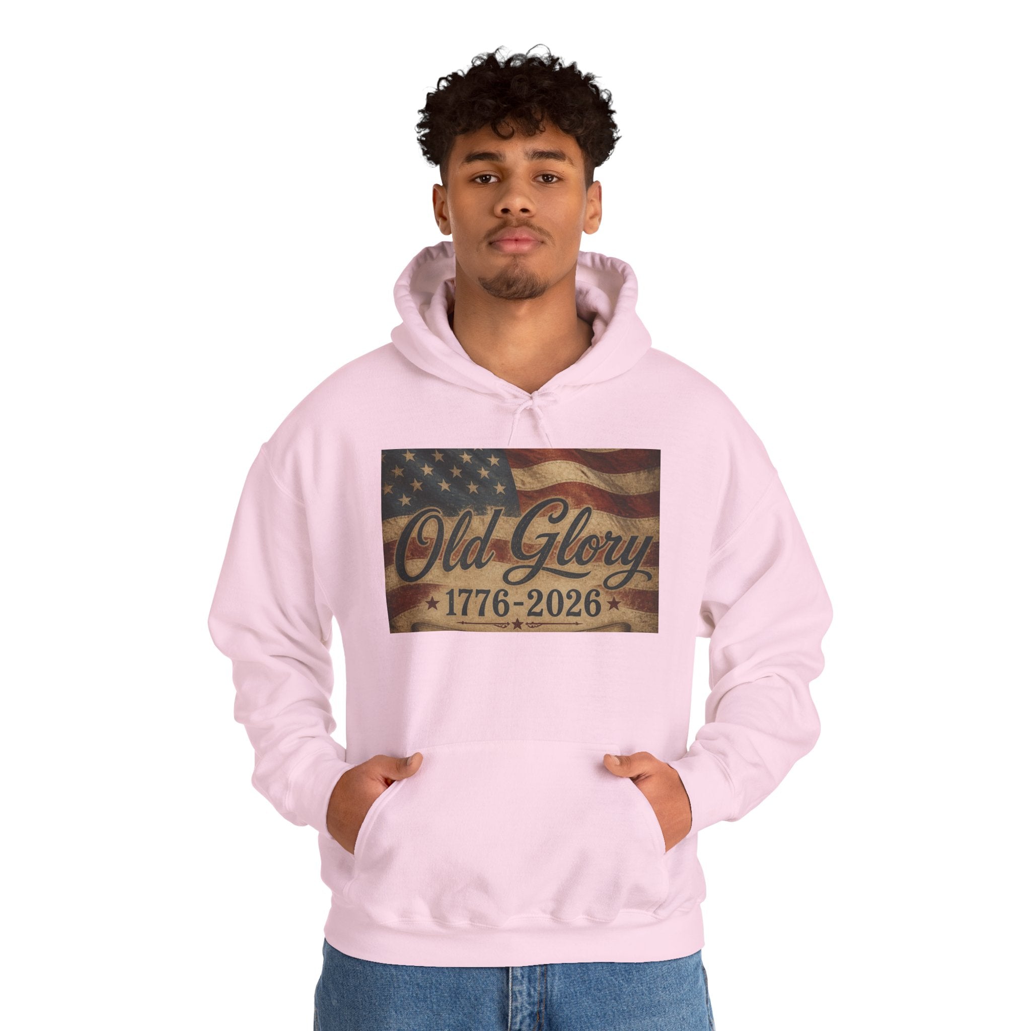 Patriotic Old Glory 1776-2026 Hoodie — American Flag Sweatshirt
