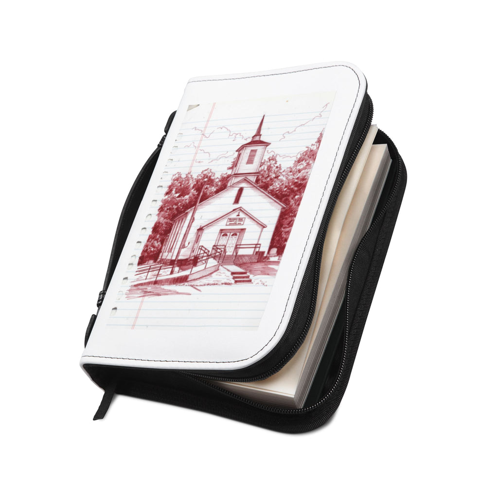 Church Red Work Sketch Bible Cover
