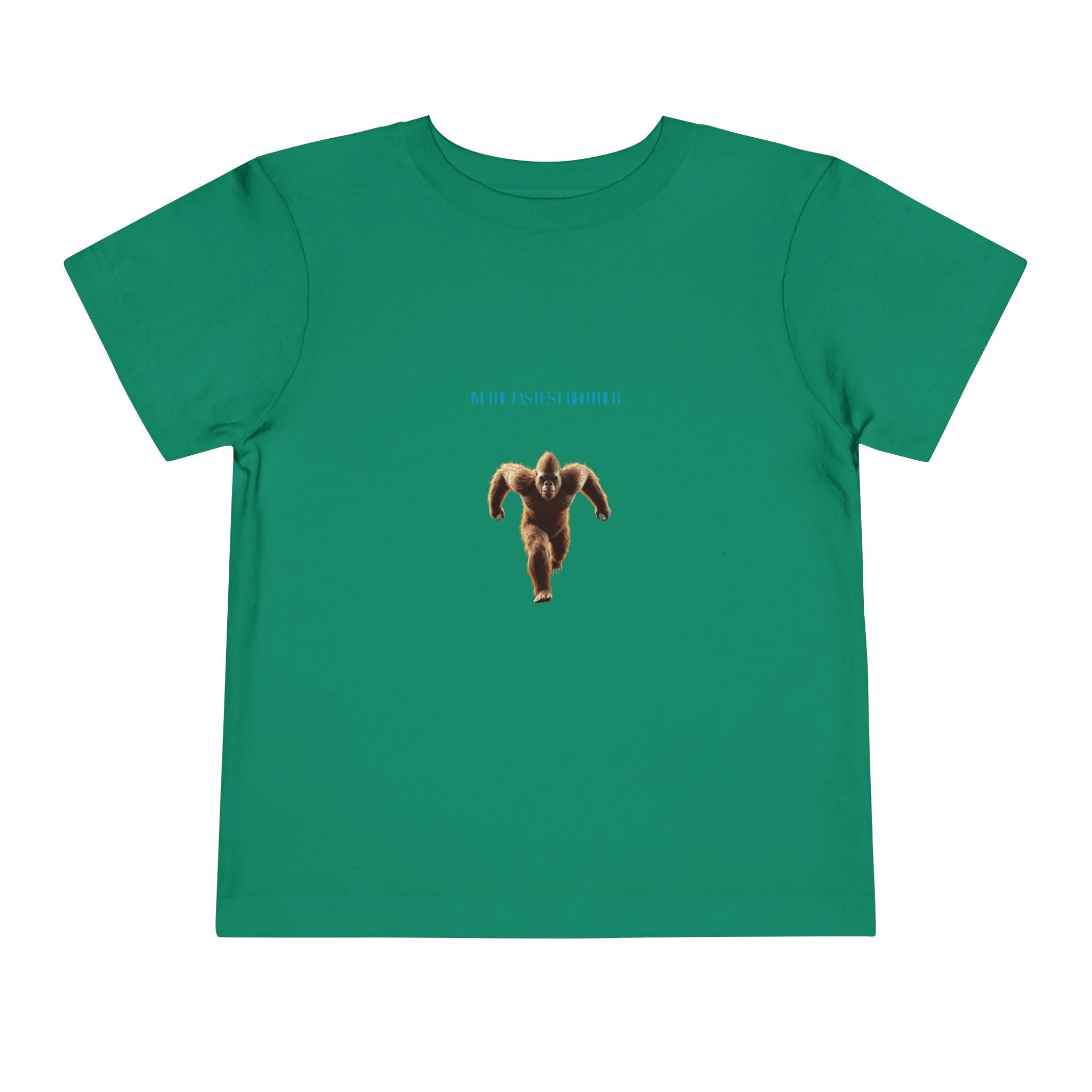 Toddler Tee with Running Sasquatch Print — Kids Shirt
