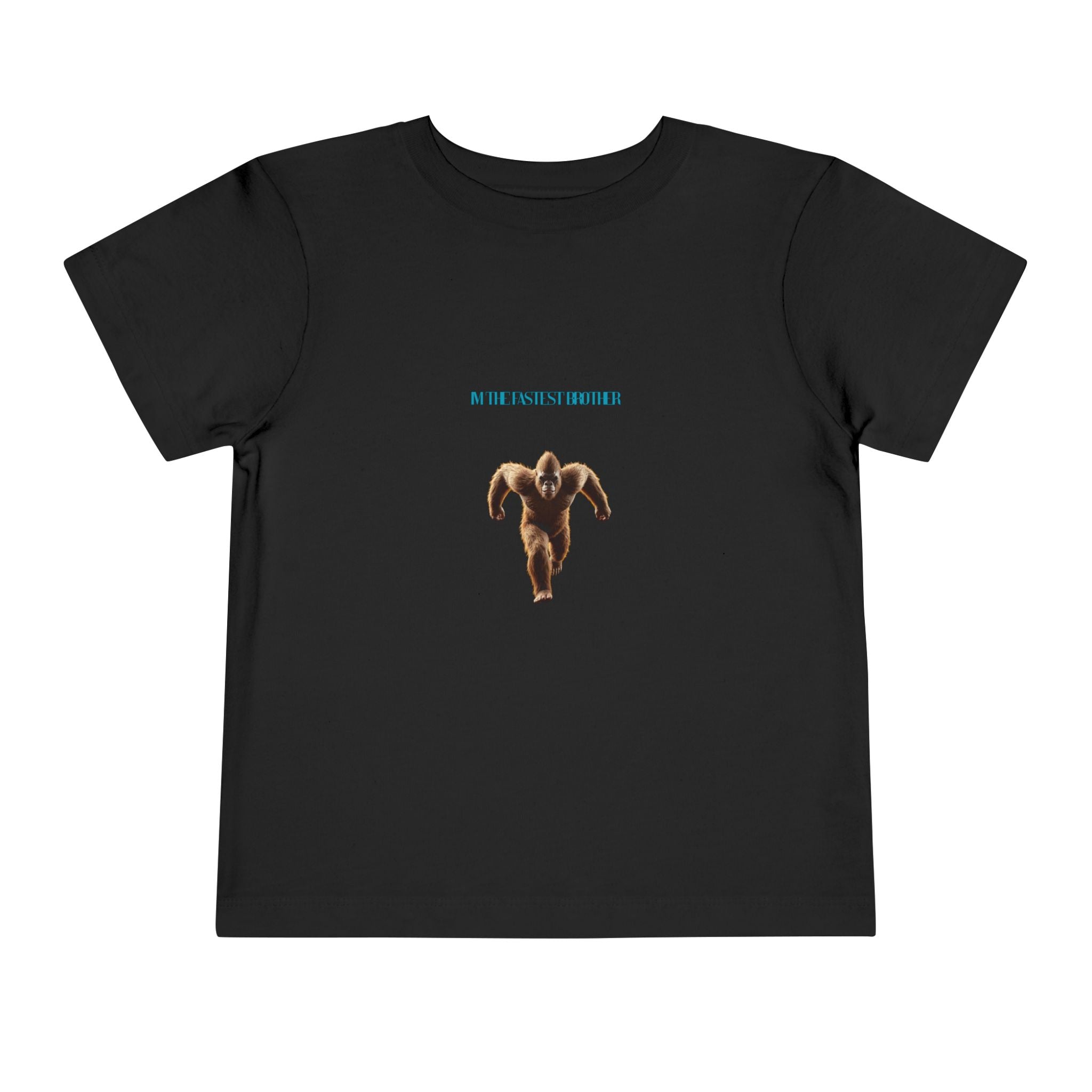 Toddler Tee with Running Sasquatch Print — Kids Shirt