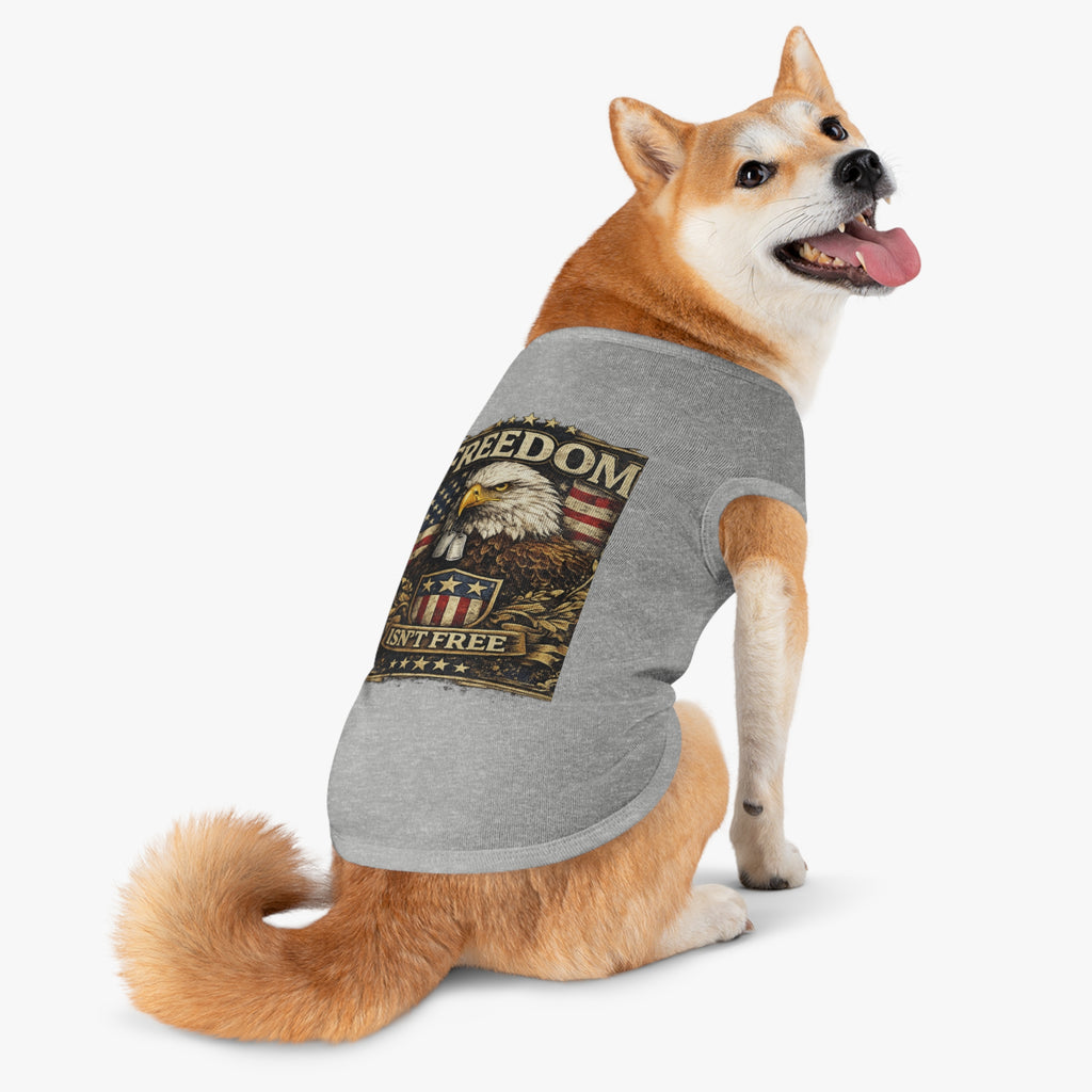 Patriotic Pet Tank Top — "Freedom Isn't Free" Eagle & American Flag