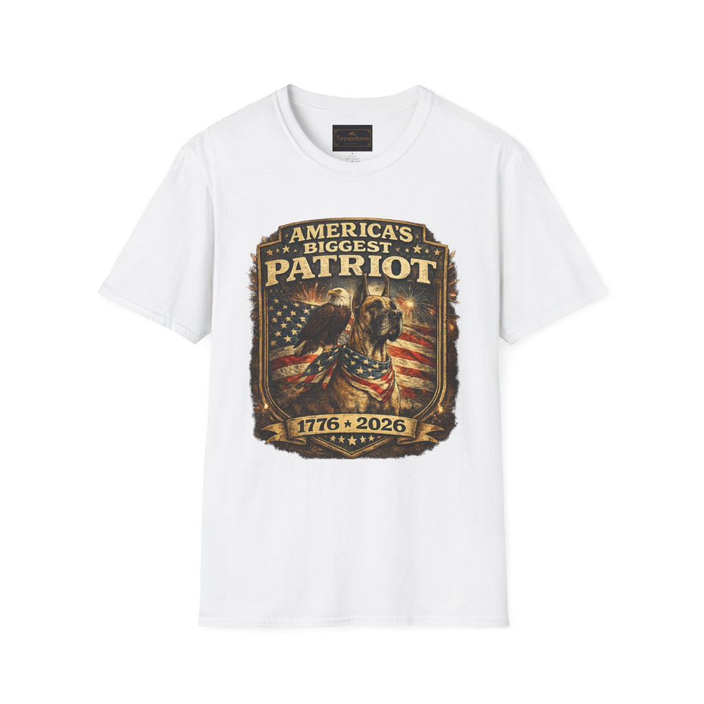 Patriot T-Shirt — Great Dane 1776–2026 Vintage Eagle Flag Tee