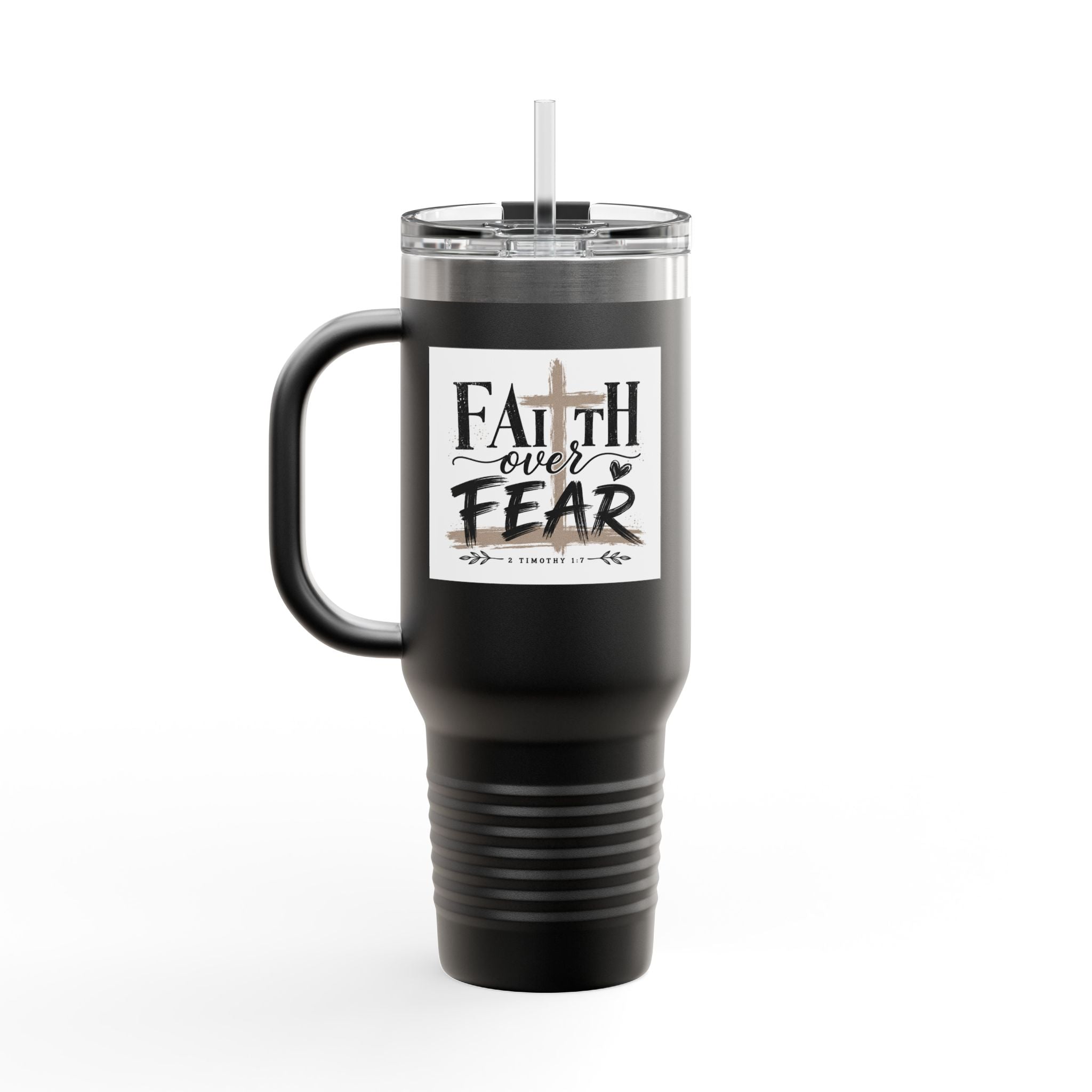 40oz Insulated Travel Mug Country Granny Coffee Addict