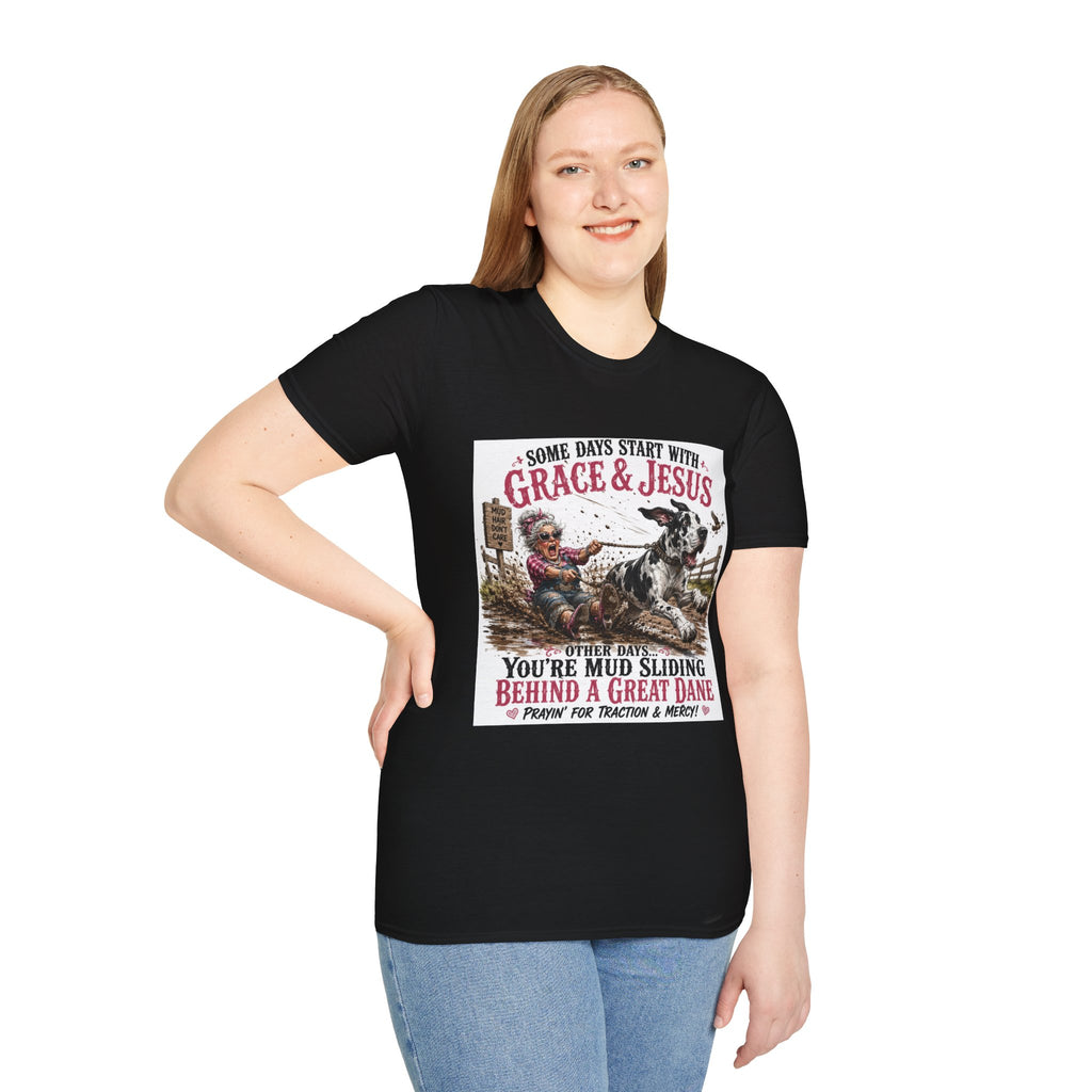Christian Great Dane Mud-Slinging Graphic Tee