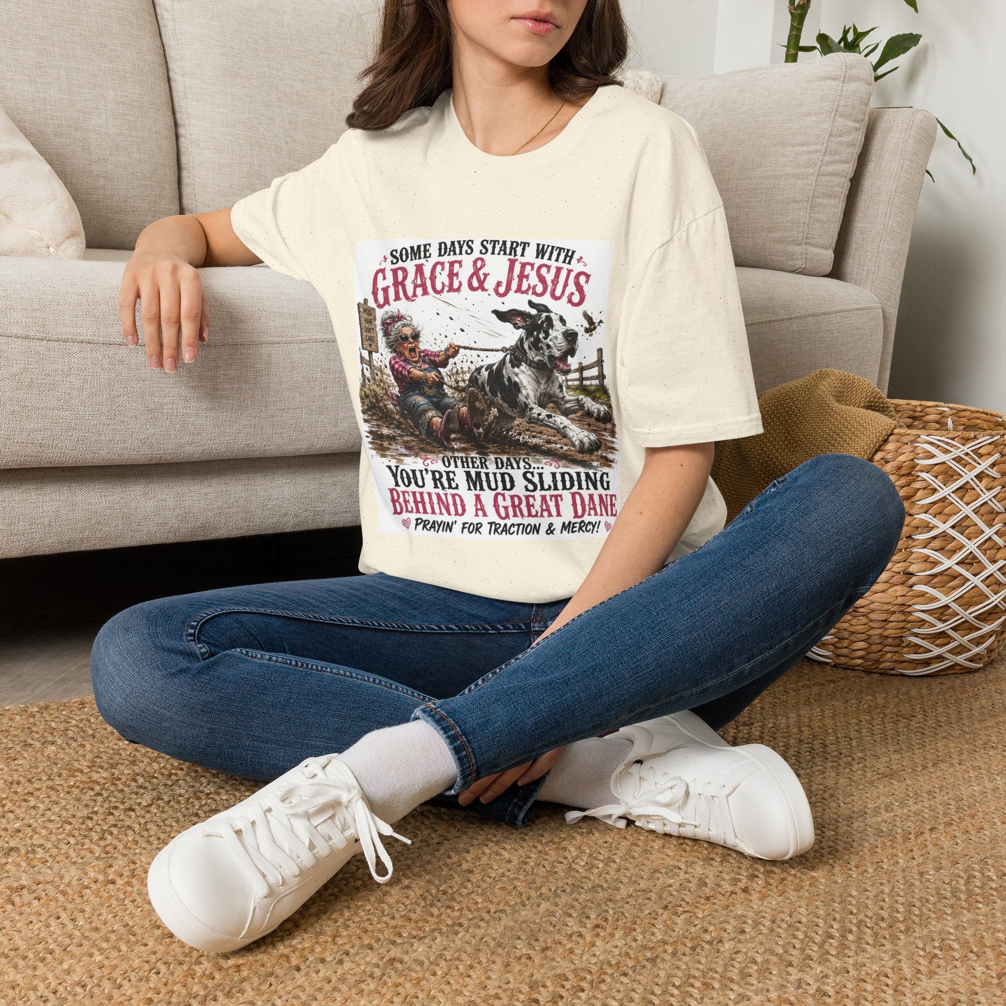 Christian Great Dane Mud-Slinging Graphic Tee