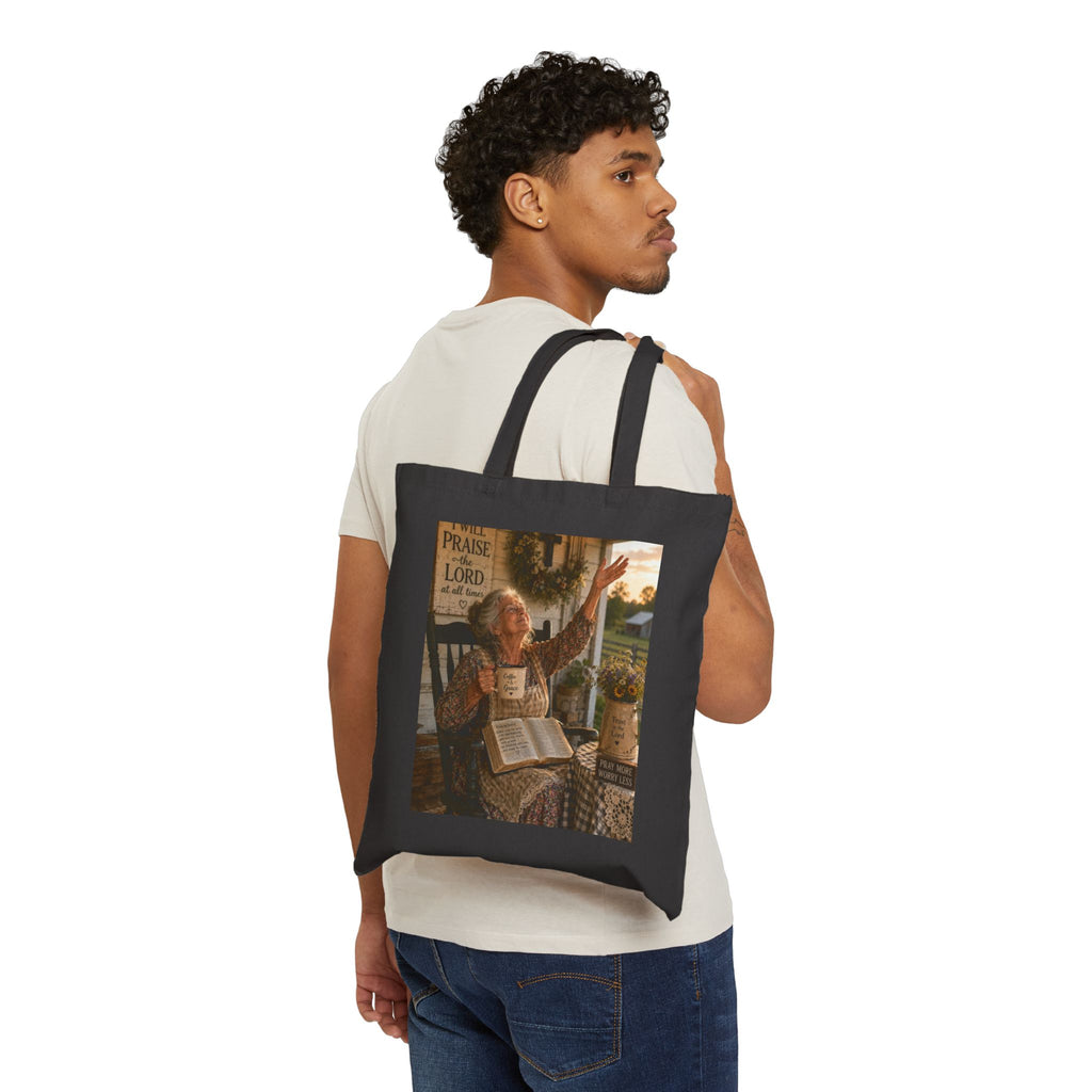 I Will Praise the Lord christian  Cotton Tote Bag