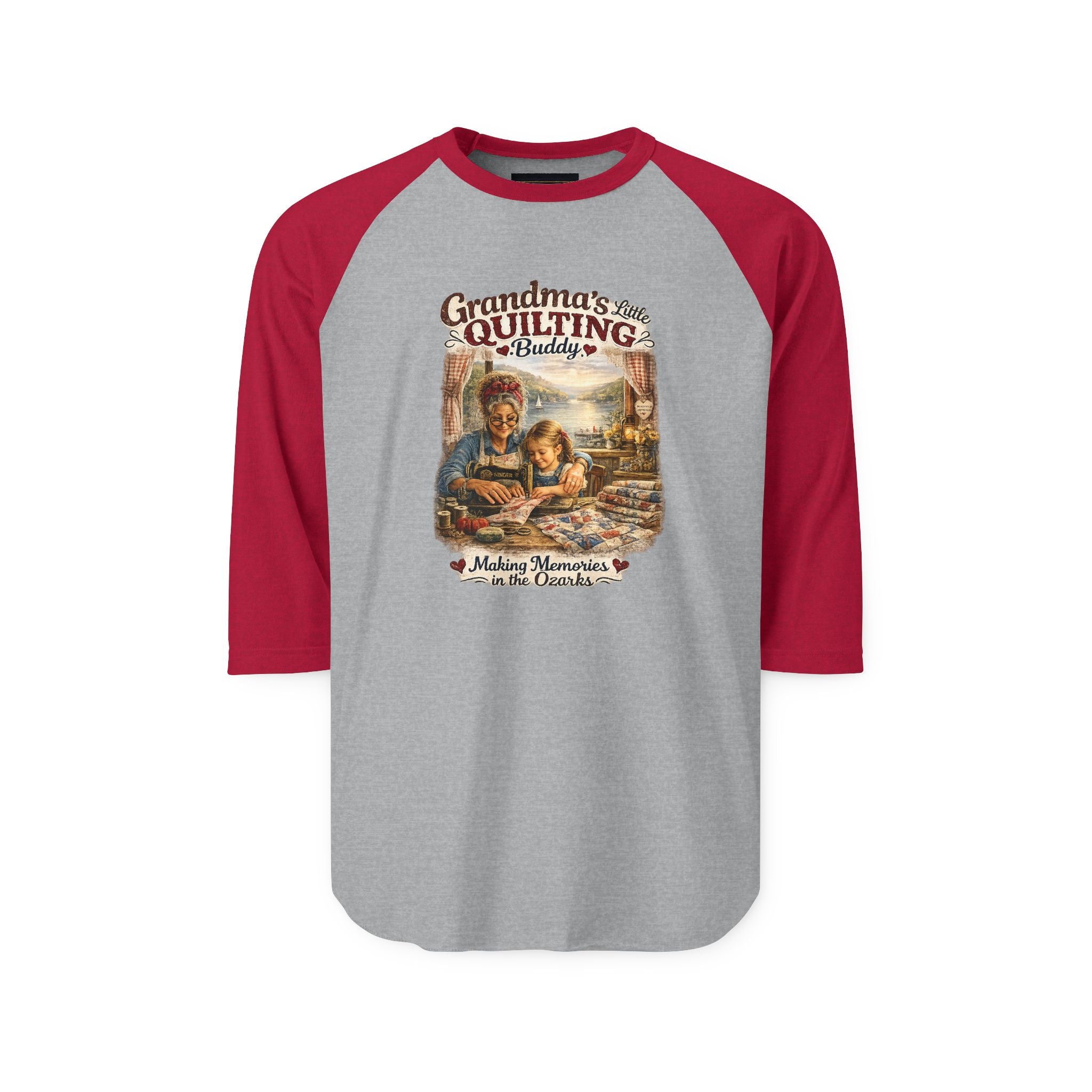 Quilting Grandma Raglan Shirt – "Grandma's Quilting is My Therapy" 3/4 Sleeve