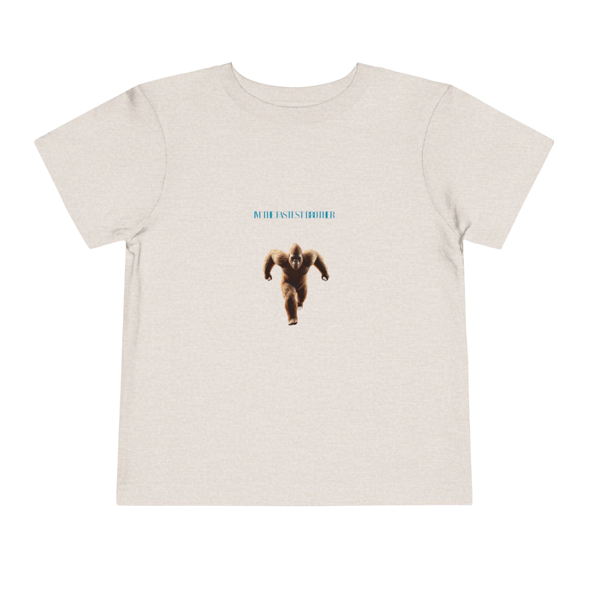 Toddler Tee with Running Sasquatch Print — Kids Shirt