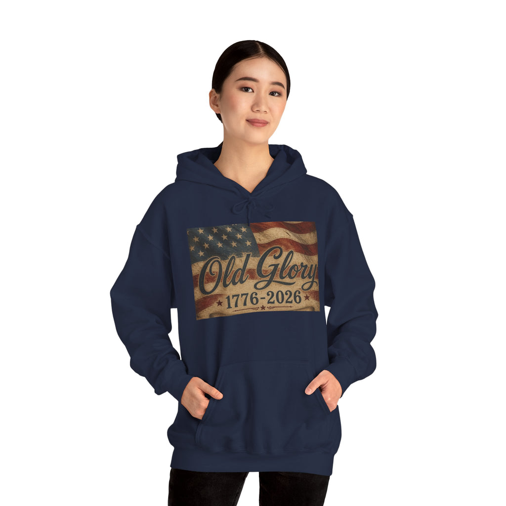 Patriotic Old Glory 1776-2026 Hoodie — American Flag Sweatshirt