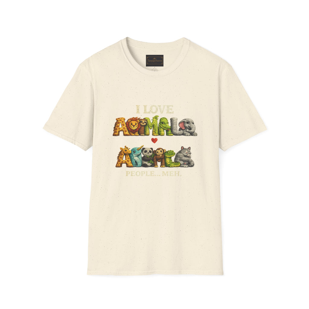 "I Love Animals" Cute Wildlife Graphic Tee